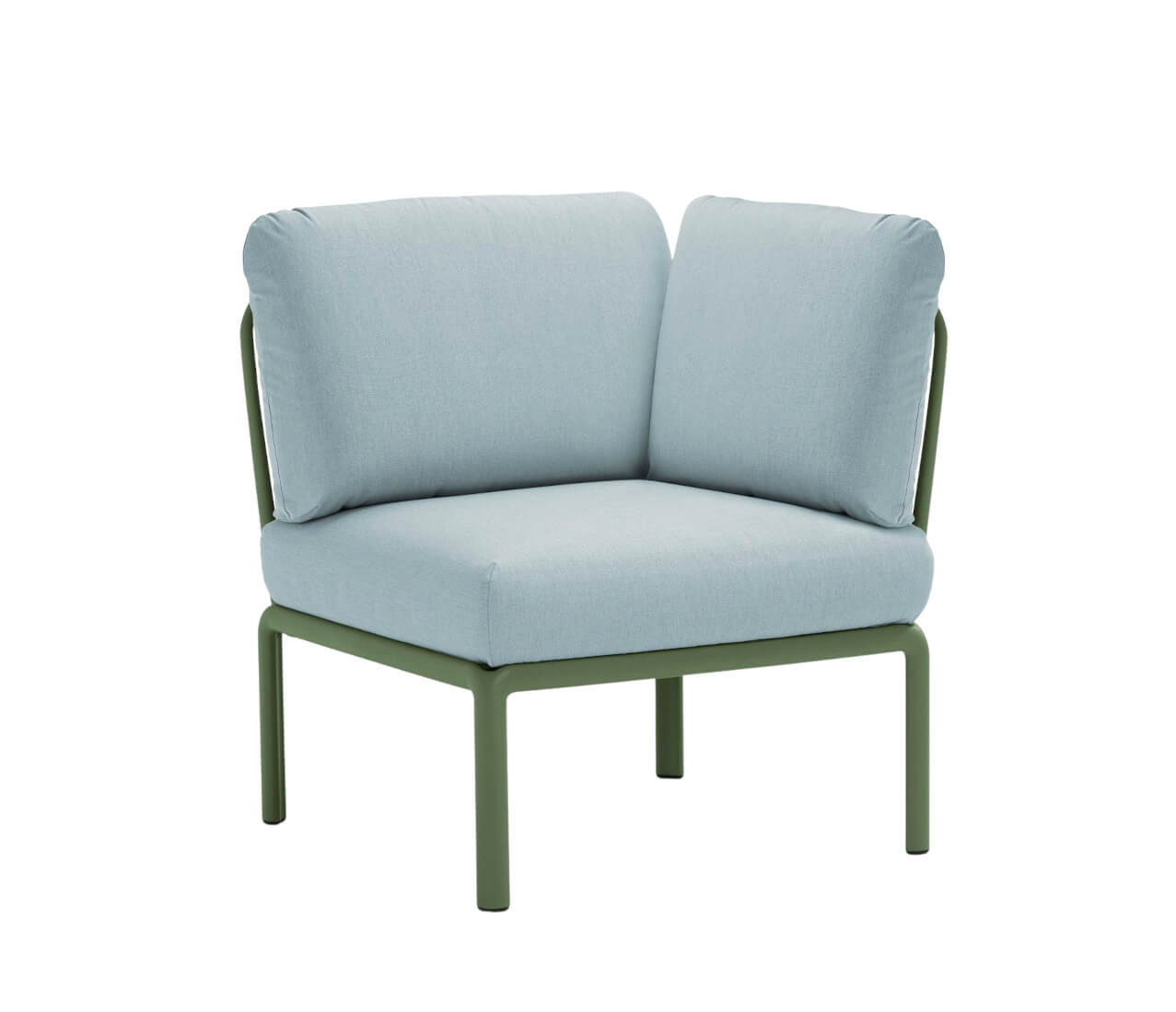 Nardi Komodo Modulsofa Eckelement, agave/ghiaccio, wetterfest, langlebig, italienisches Outdoor-Design