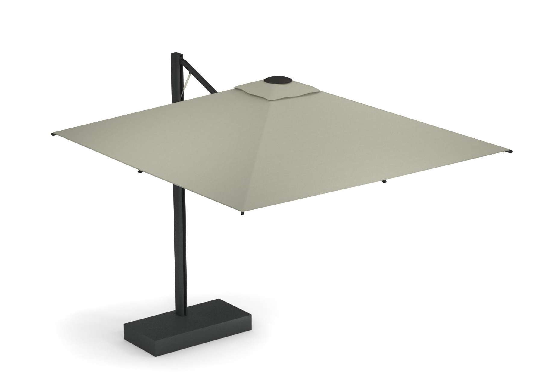 Shade Pro Sonnenschirm, 3x3 m, antikeisen / beige Shade Pro Sonnenschirm, 3x3 m, antikeisen / beige