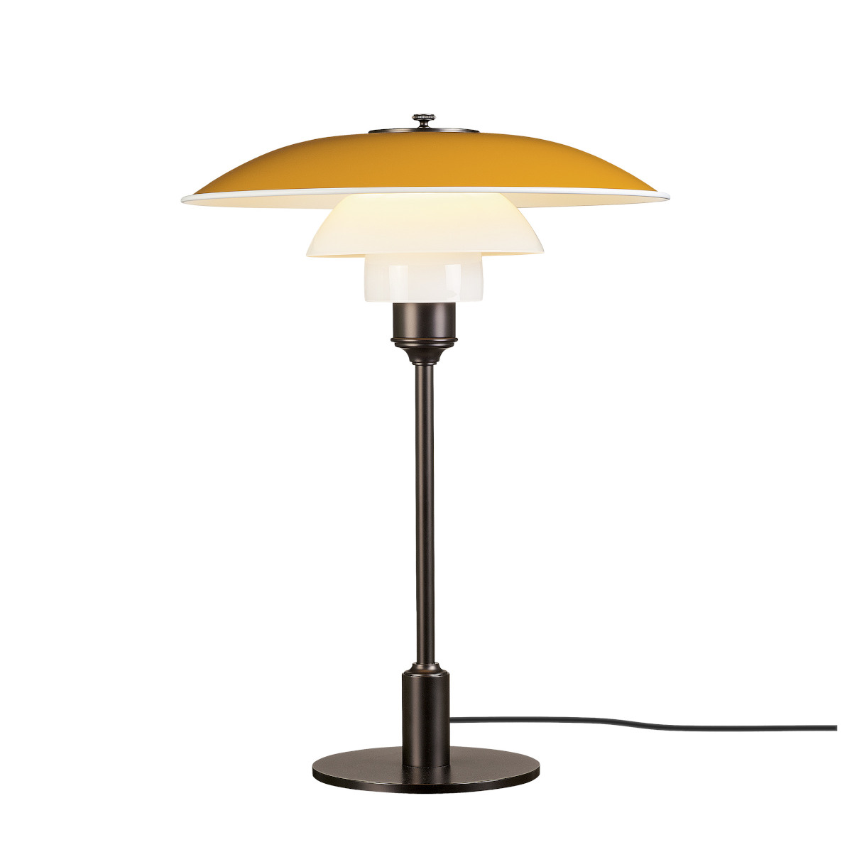 Louis Poulsen PH 3½-2½ Tischleuchte Gelb Metall  Alt-Text: