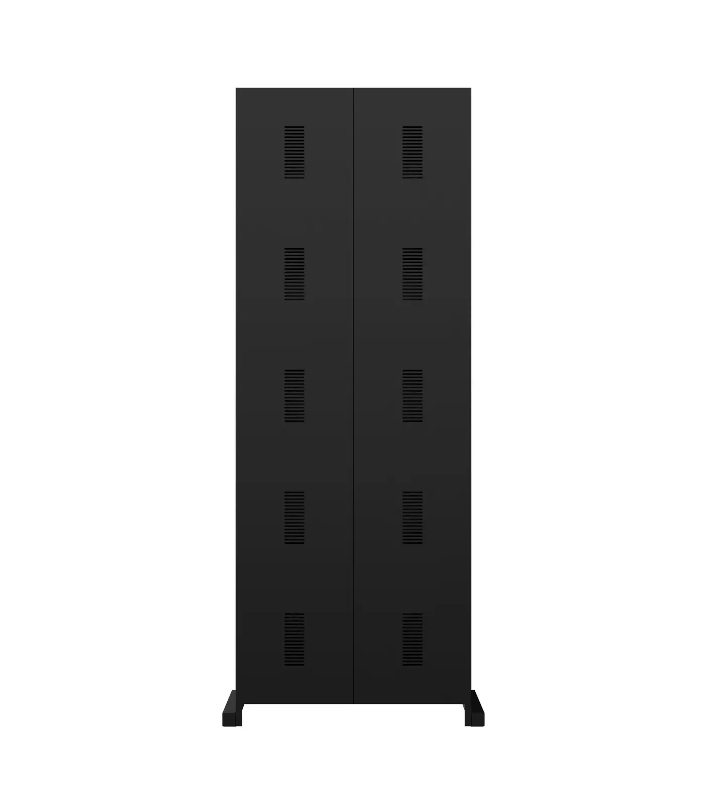 Zeus Alfiere Double Schrank in Kupferschwarz Sand-Touch aus epoxidbeschichtetem Stahl