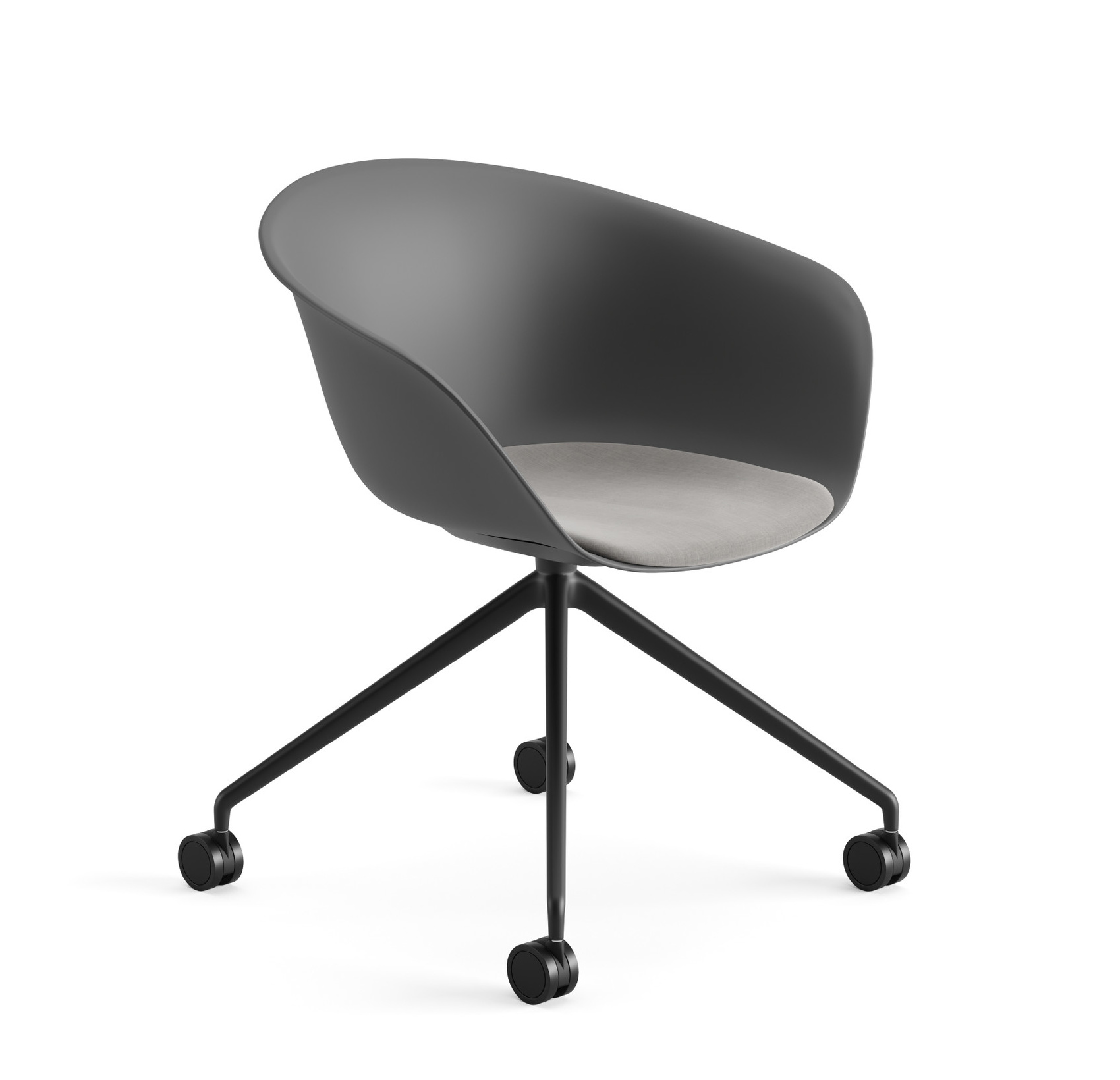 Duna 02 Stuhl, kunststoff mit polstersitz #4227