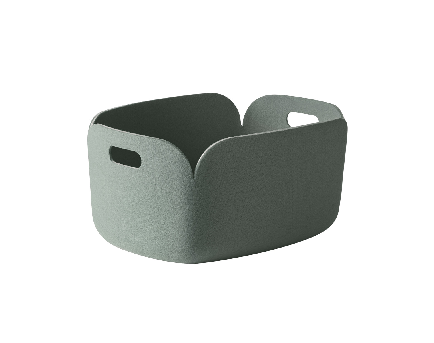 Muuto Restore Aufbewahrungskorb – nachhaltige Aufbewahrungslösung in Dusty Green Muuto Restore Aufbewahrungskorb in Dusty Green, aus recyceltem Filz, ideal für stilvolle und nachhaltige Organisation