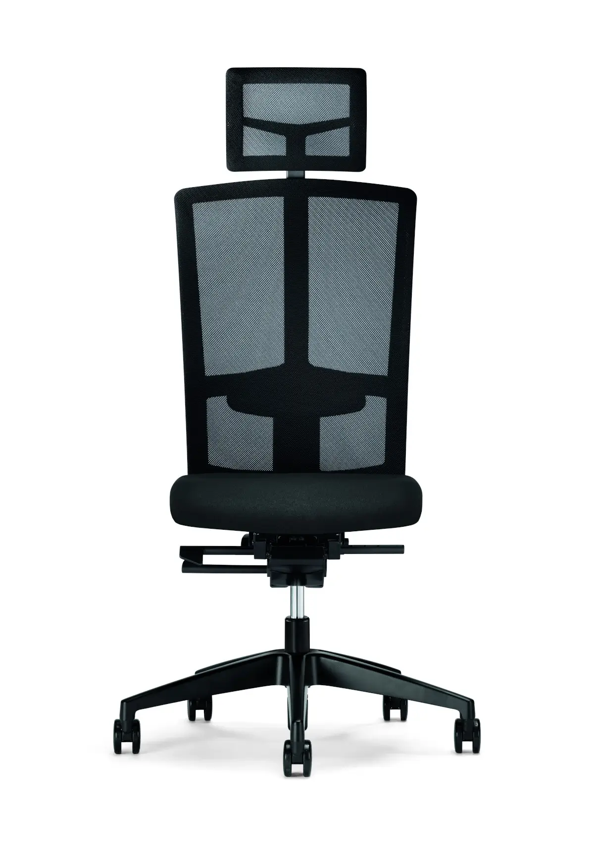 Interstuhl Goal-Air 175G Bürodrehstuhl in Schwarz mit Netzrücken und Kopfstütze ohne Armlehnen