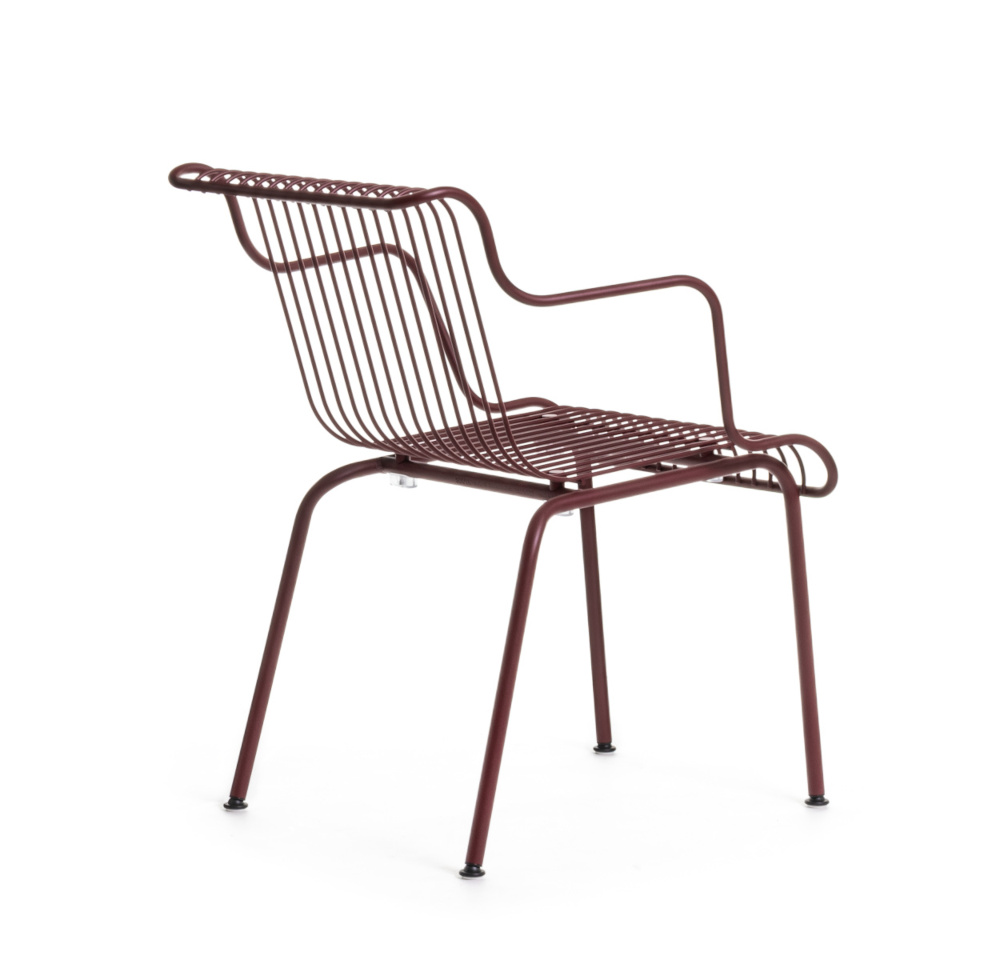 Magis South Armlehnstuhl bordeaux, stilvoller Armlehnstuhl, ergonomisch, modernes italienisches Design