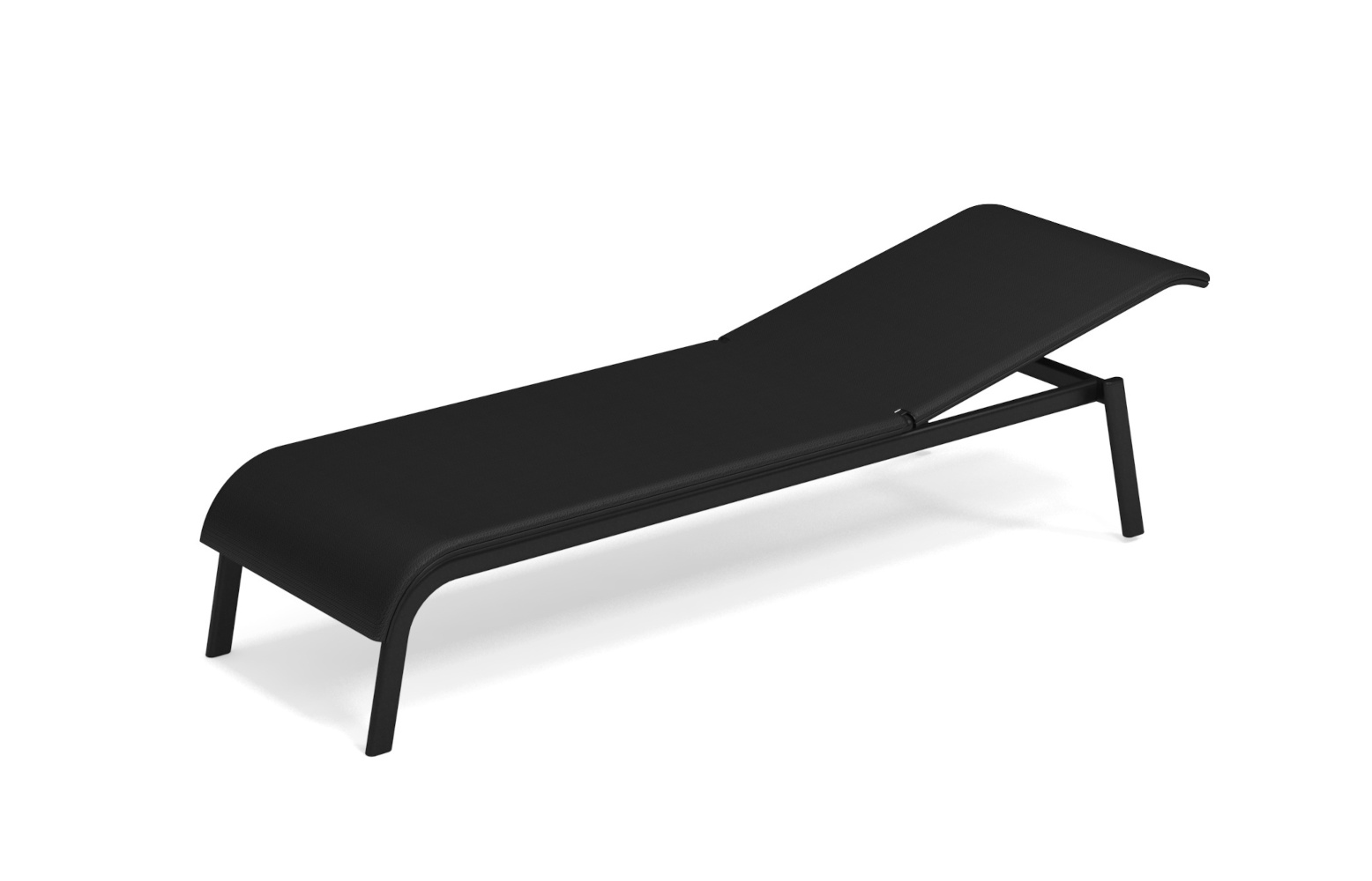 Tiki Gartenliege, schwarz / schwarz