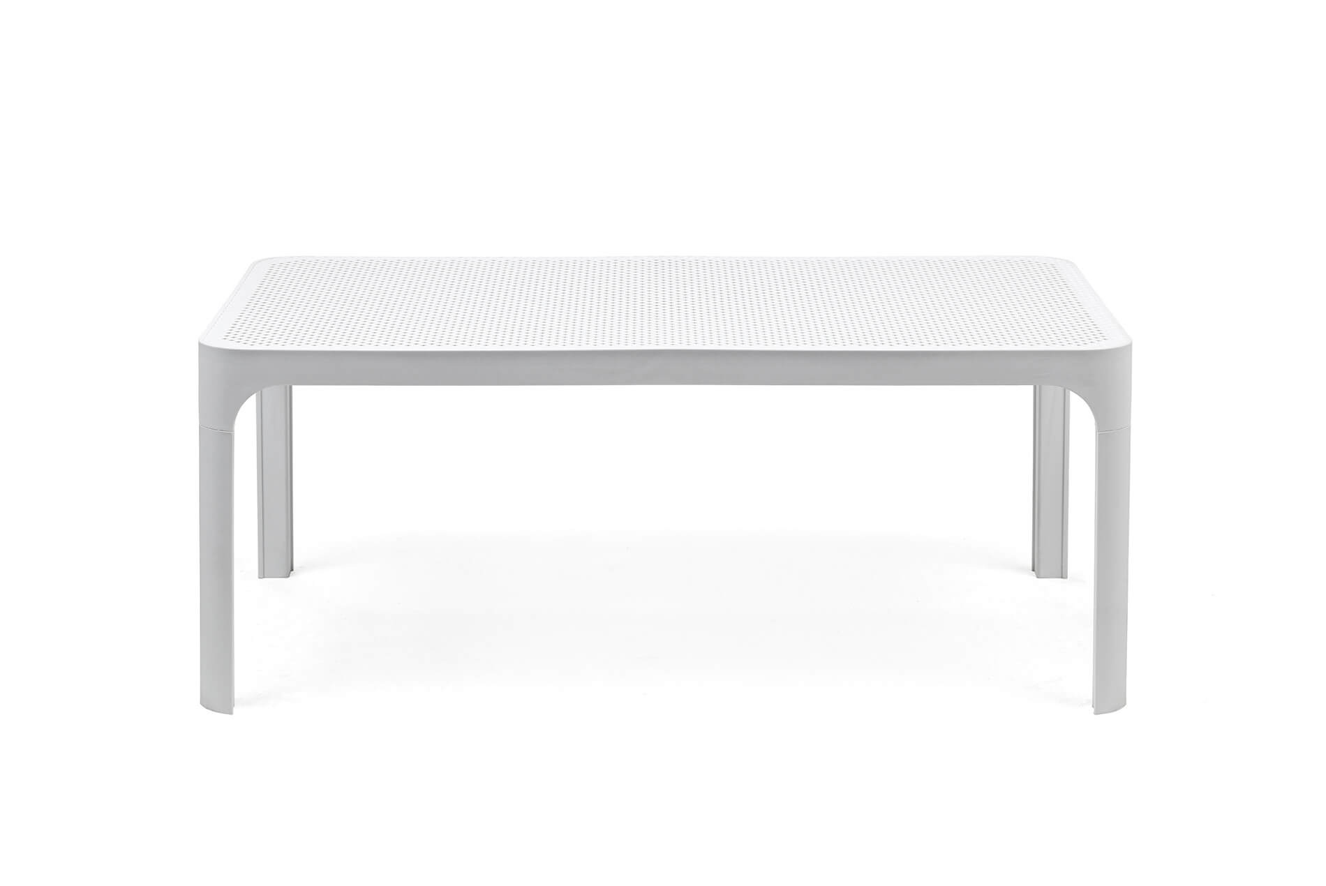 Nardi Net Table 100 Beistelltisch weiß, Outdoor-Tisch, wetterfest, leicht, modernes italienisches Design