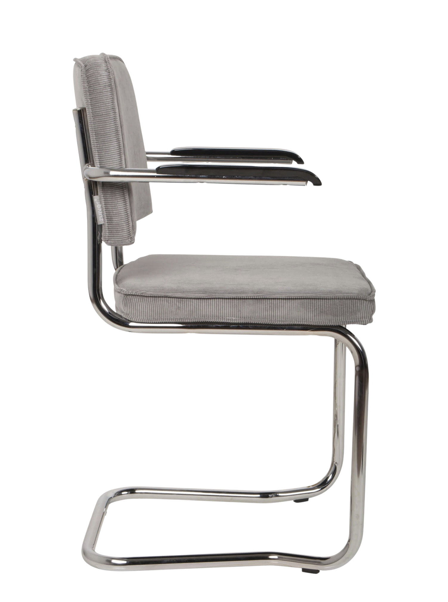 Zuiver Ridge Kink Rib Armlehnstuhl in Hellgrau mit modernem Design und komfortabler Polsterung für stilvolle Wohnräume