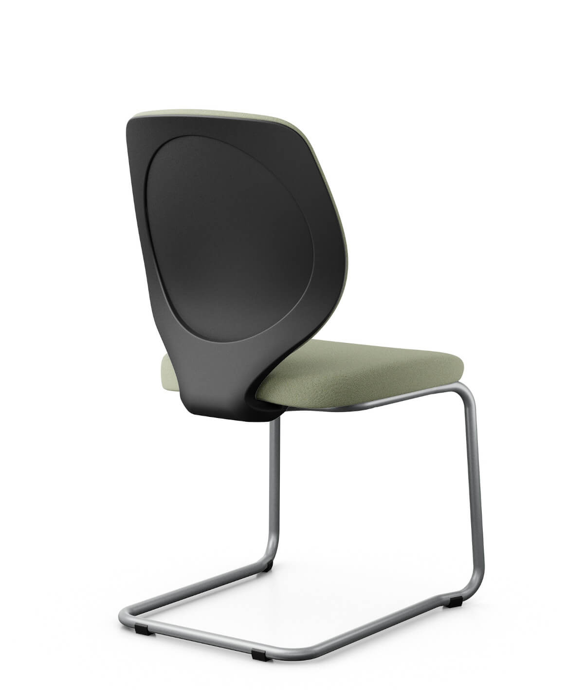 Giroflex 353-3503 Freischwinger Stuhl mit Polsterrücken, ergonomischer Besucherstuhl