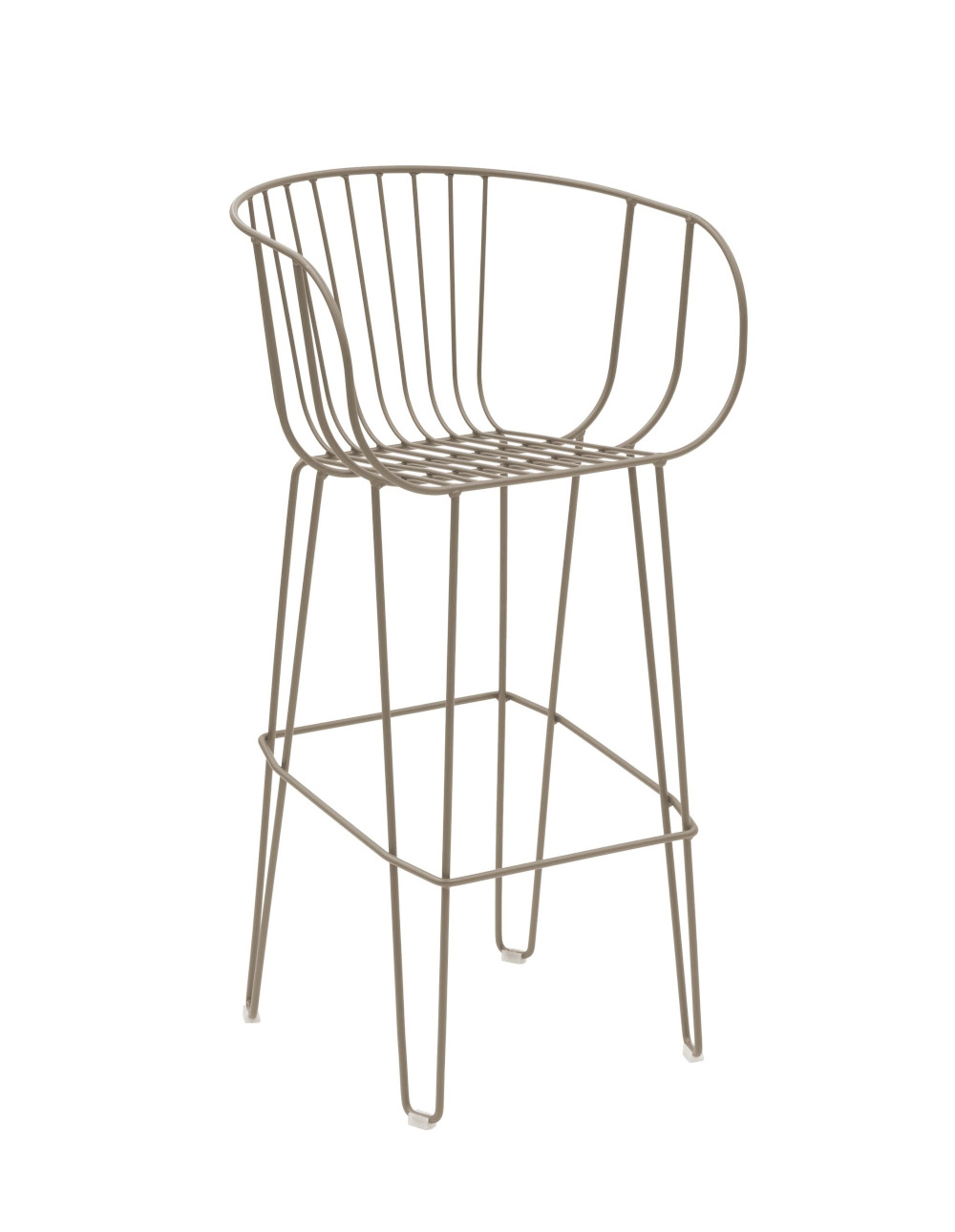 Olivio Barhocker, höhe 76 cm, beigegrau