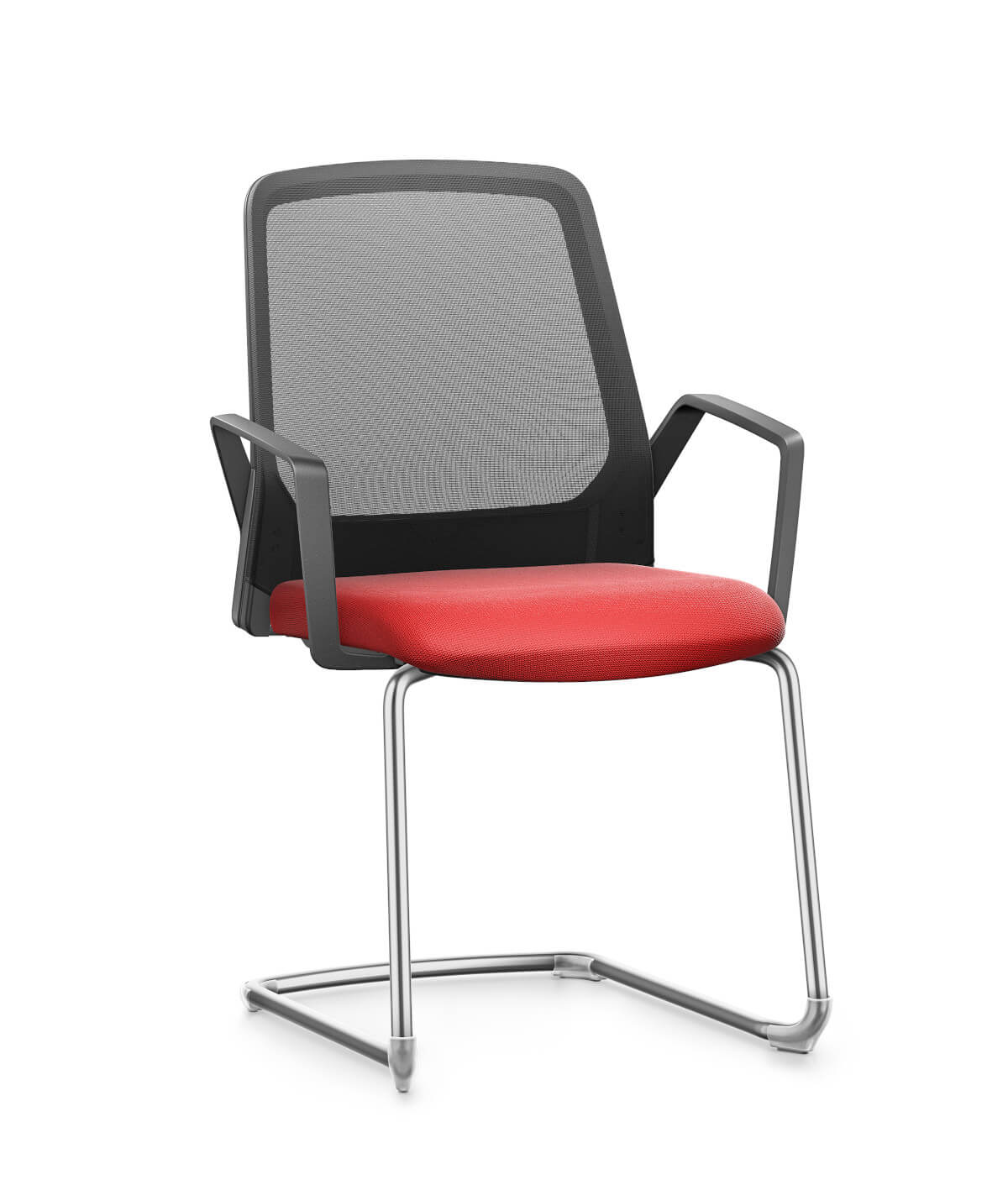 Ergonomischer Besucherstuhl BUDDYis3 570B von Interstuhl mit Komfortpolsterung und stapelbarem Gestell