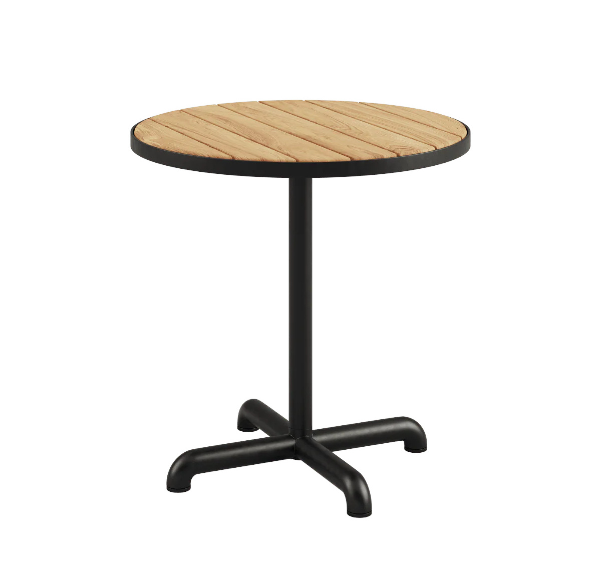 Kirra Bistrotisch, schwarz / teakholz