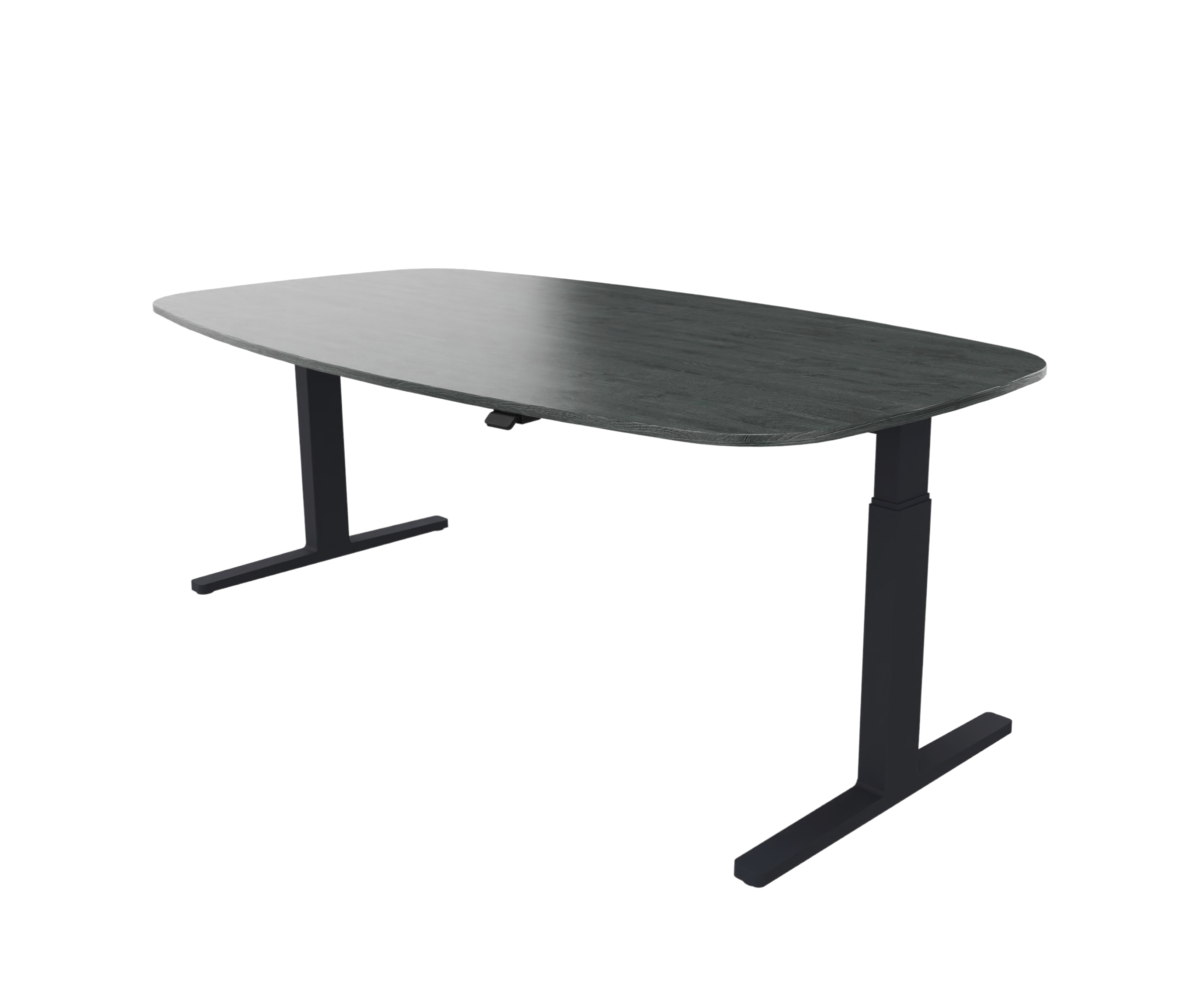 Winea Flow Besprechungstisch, tonne gerundet mit T-Fuß