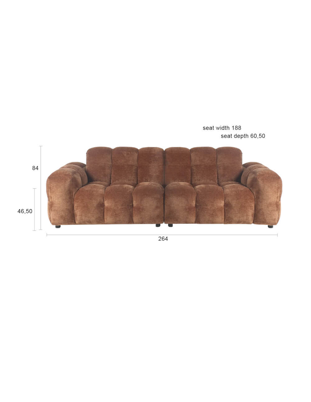 Hackman Sofa 3-Sitzer, velours beige