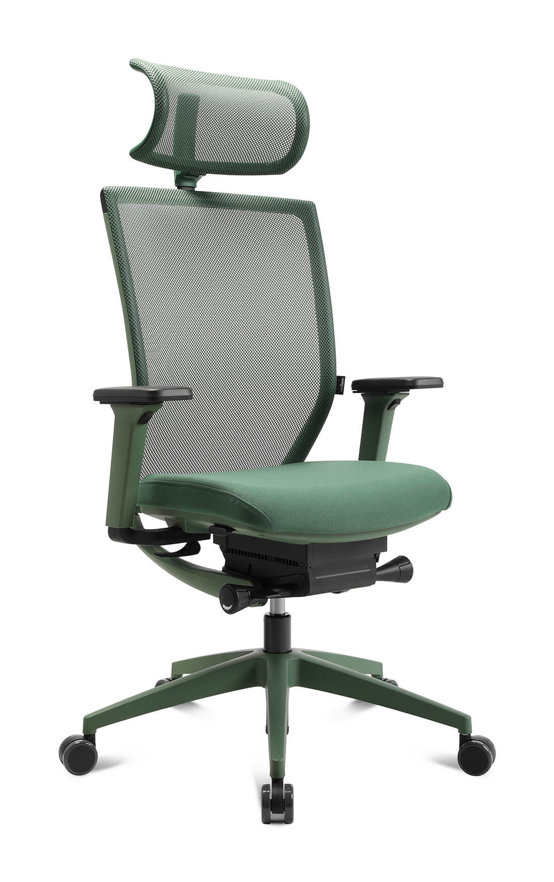Wagner Titan Green Bürostuhl in Grün mit Kopfstütze, ergonomischem Sitz, flexibler Lehne und hoher Bewegungsfreiheit