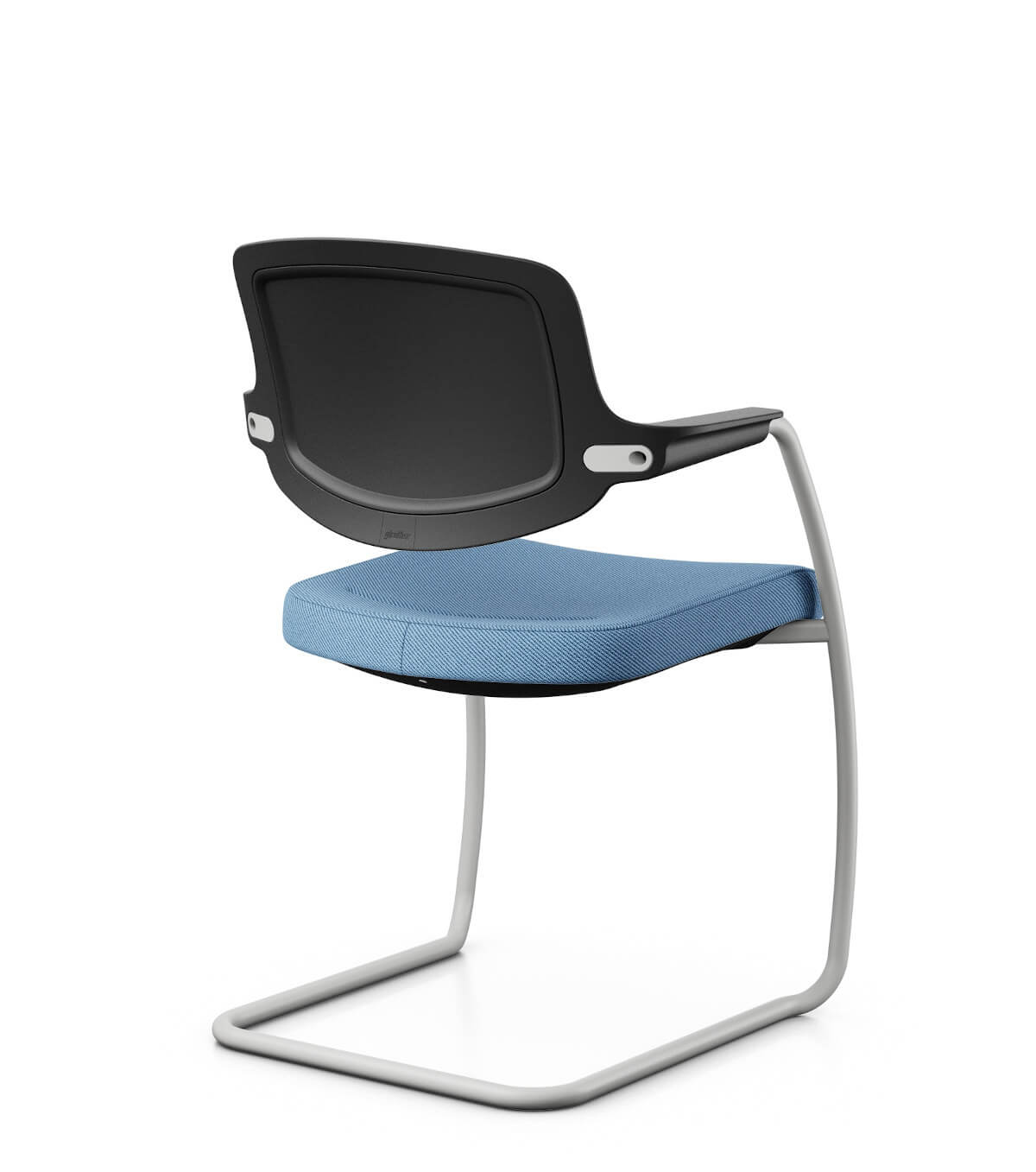 Giroflex 161-6003 Freischwinger Besucherstuhl mit Kunststoffrücken, komfortabel, langlebig und ideal für Konferenzräume