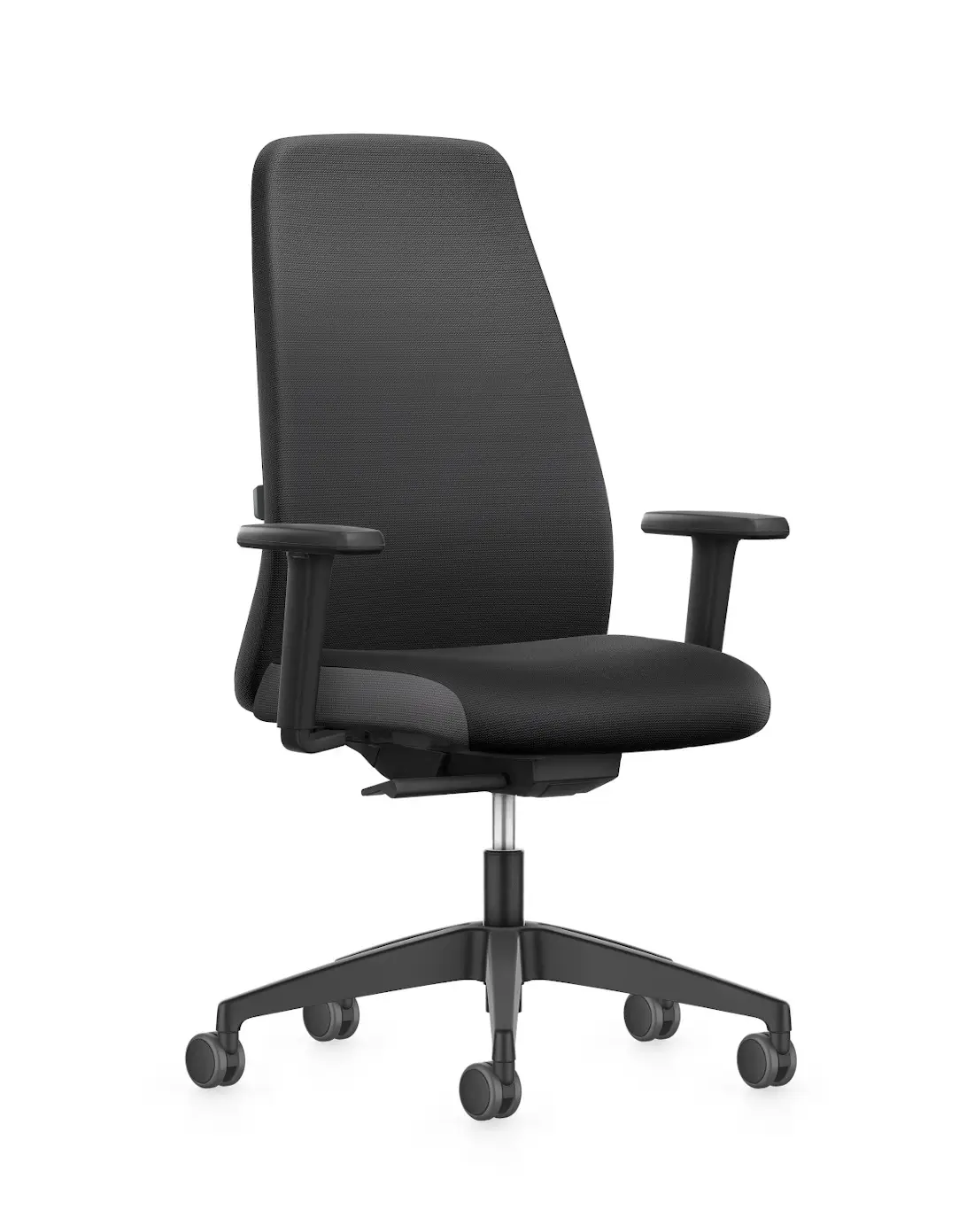 Interstuhl EVERY EV157 Bürostuhl in Schwarz aus seitlicher Perspektive