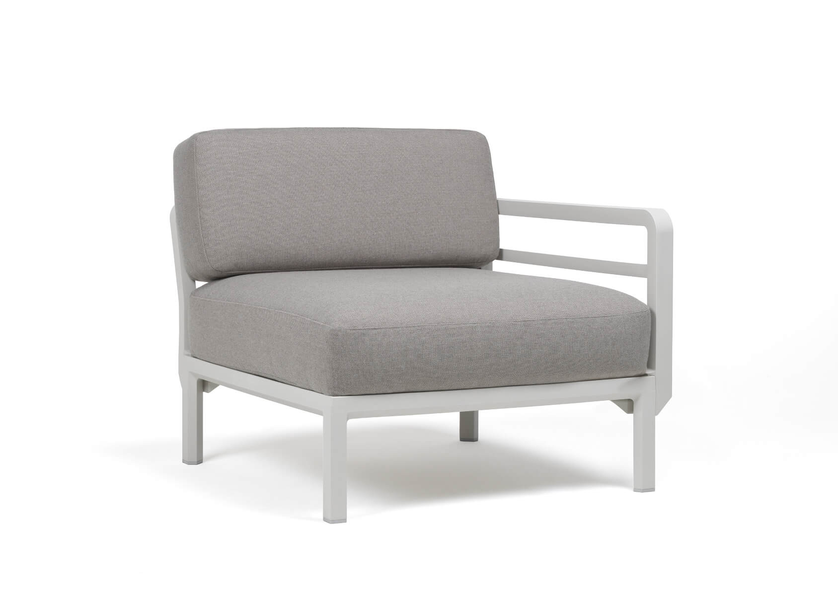 Nardi Maximo 5 Modulsofa Seitenelement, gesso/lava Sunbrella, wetterfest, langlebig, italienisches Outdoor-Design