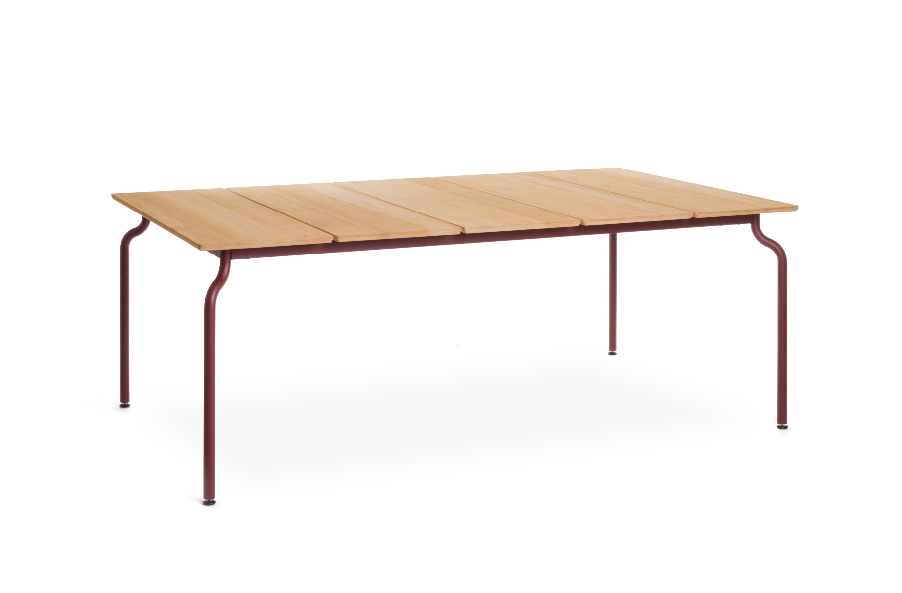 Magis South Esstisch bordeaux/Teak – moderner Design-Tisch Magis South Esstisch, bordeaux/Teak, moderner Design-Tisch, robust, hochwertiges italienisches Material