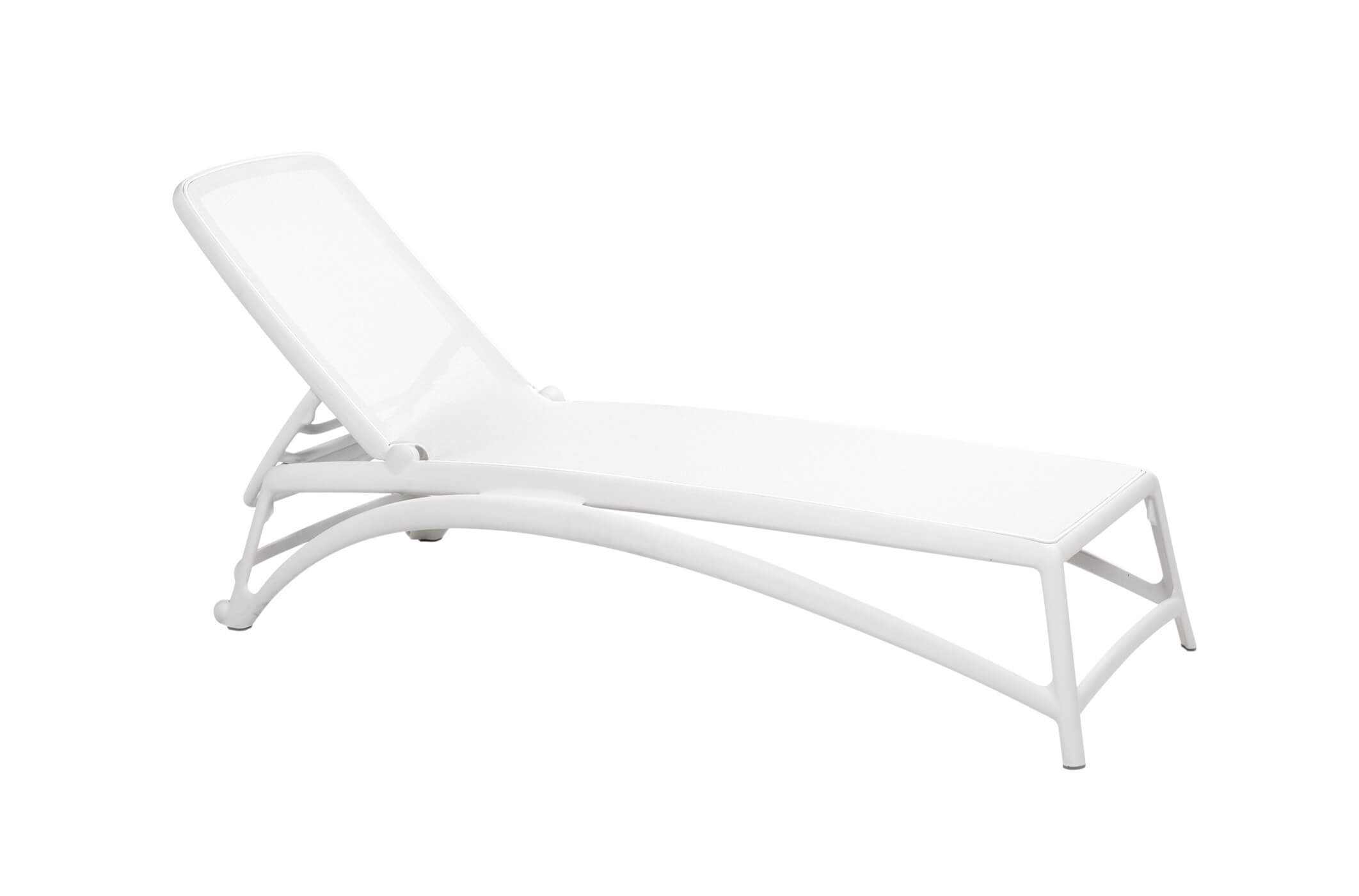 Nardi Atlantico Gartenliege weiß, wetterfest, langlebig, leicht, modernes italienisches Outdoor-Design