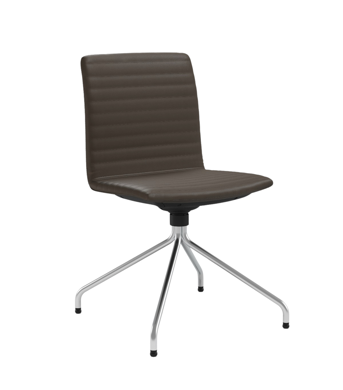 Com K42HS Stuhl, Spinnenfuß drehbar, auf Gleiter, Schale aus Schichtholz, voll umpolstert