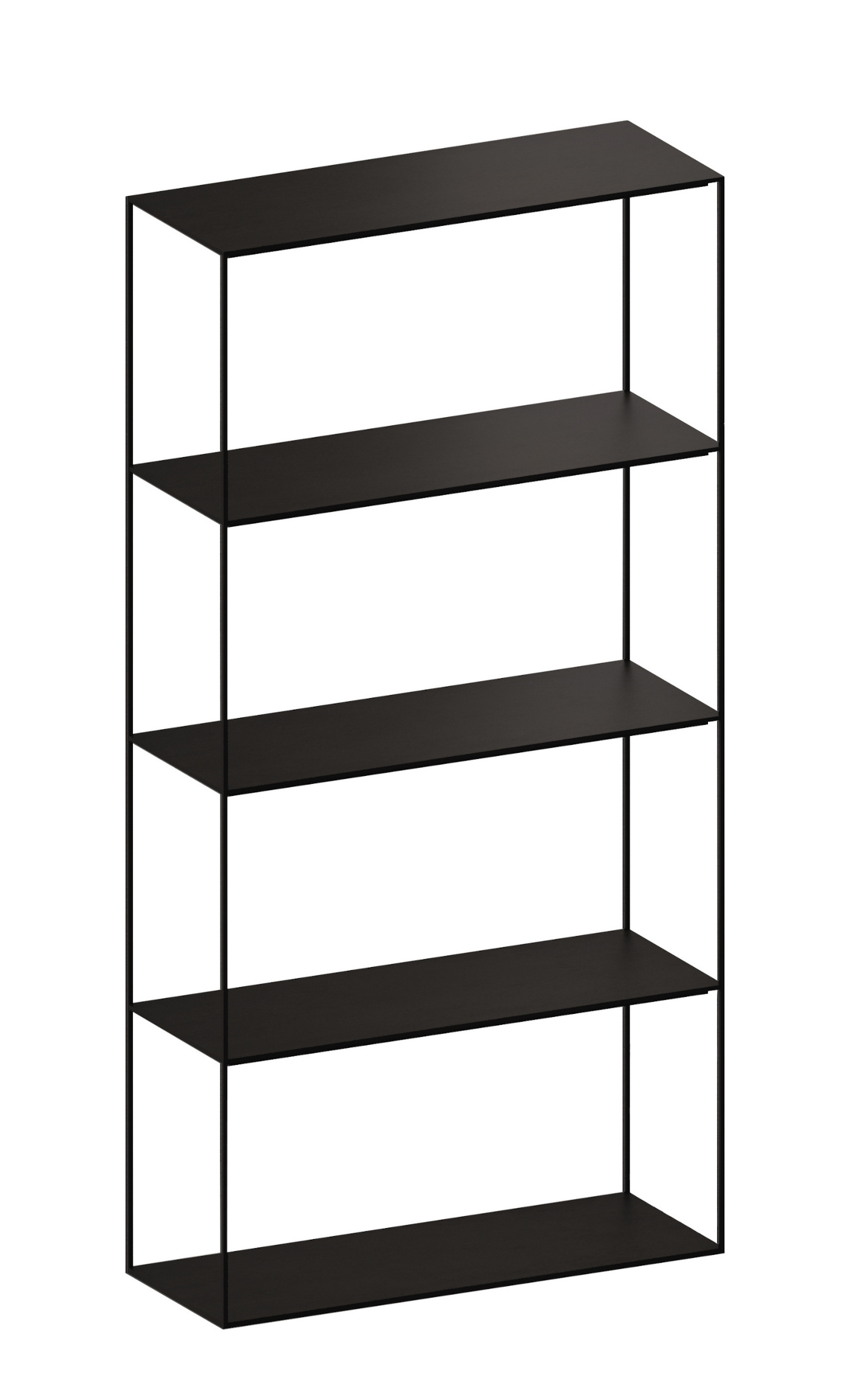 Slim Irony Regal, 82 x H 164 cm, kupferschwarz Slim Irony Regal, 82 x H 164 cm, kupferschwarz