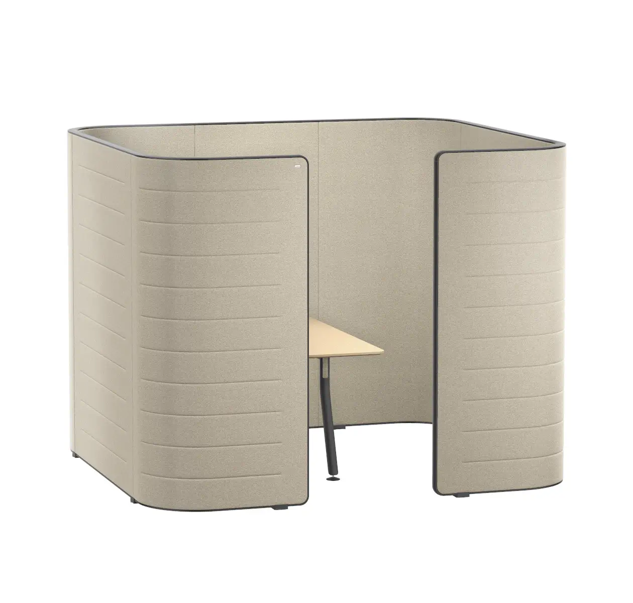 Interstuhl HUB HU375 Besprechungs-Pod hoch mit Ziernähten in Beige