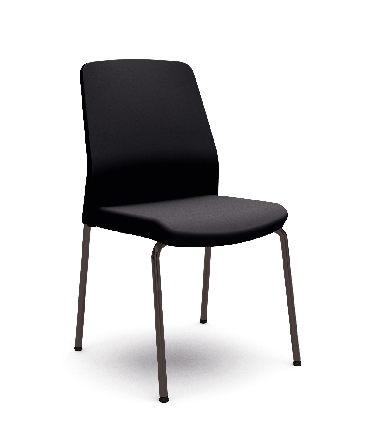 Interstuhl BUDDYis3 400B ergonomischer Besucherstuhl mit Polster, stapelbar, modernes Design für Wartebereiche