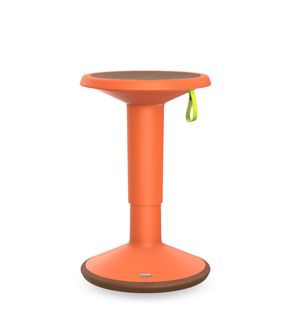 Interstuhl ECO UP Sitzhocker in Pastellorange, ergonomisch, flexibel, höhenverstellbar, modernes Design für Büro und Zuhause