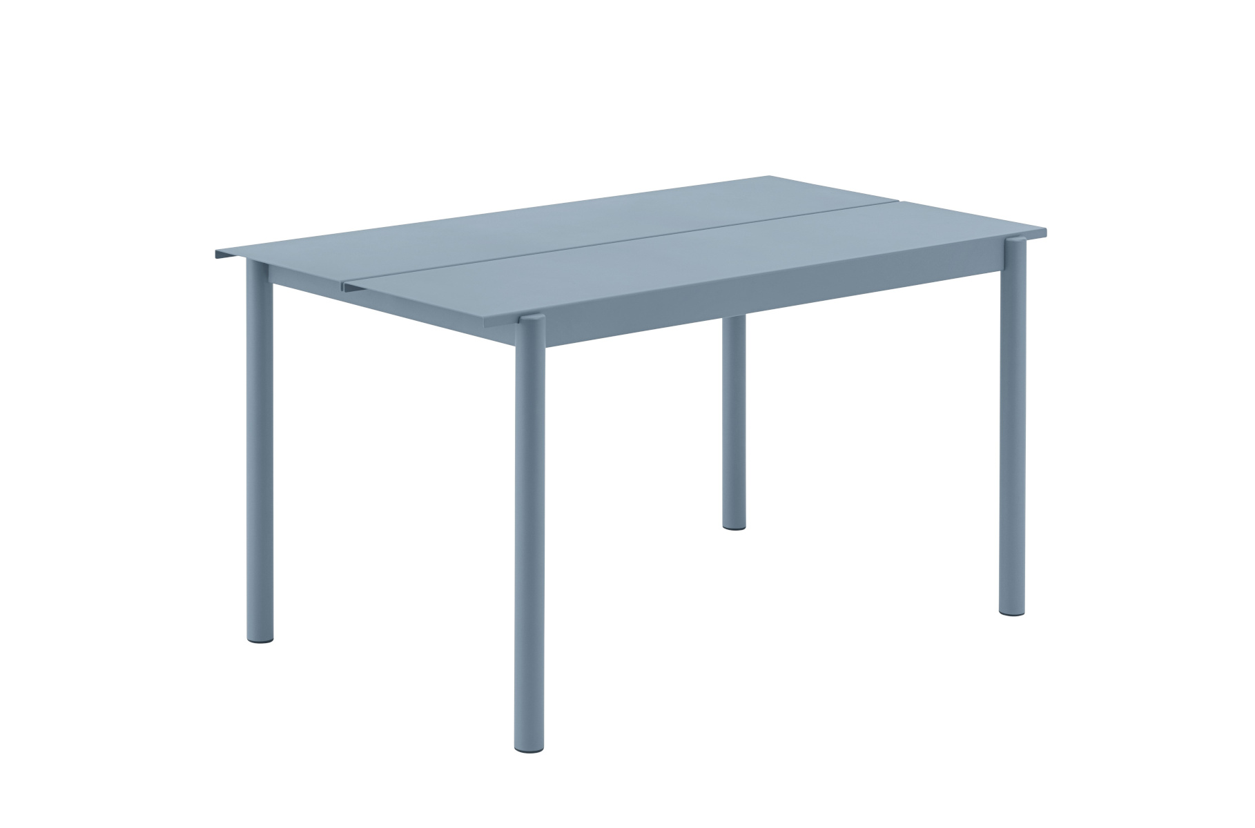 Linear Steel Gartentisch, 140 x 75 cm, pale blue