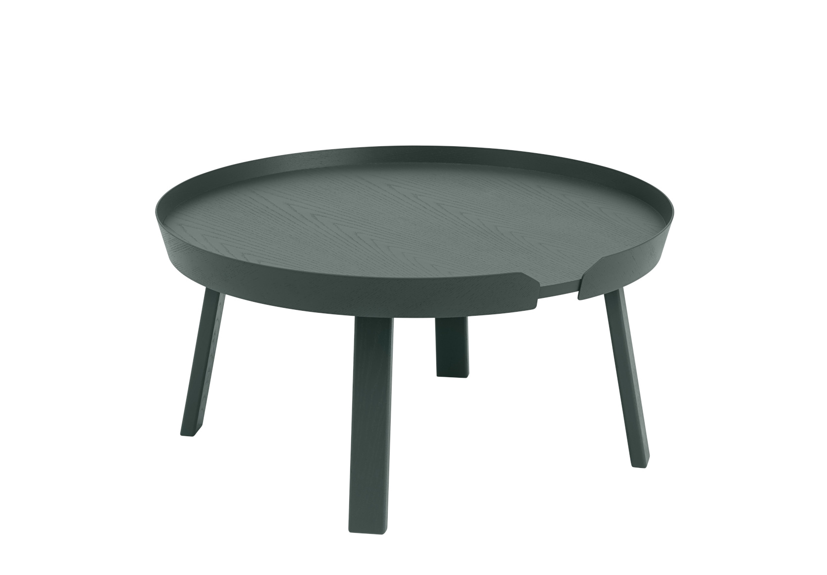 Muuto Around Couchtisch Ø 72 cm in dunkelgrün – elegantes skandinavisches Design für Ihr Wohnzimmer Muuto Around Couchtisch Ø 72 cm in dunkelgrün – skandinavisches Design für moderne Wohnzimmer