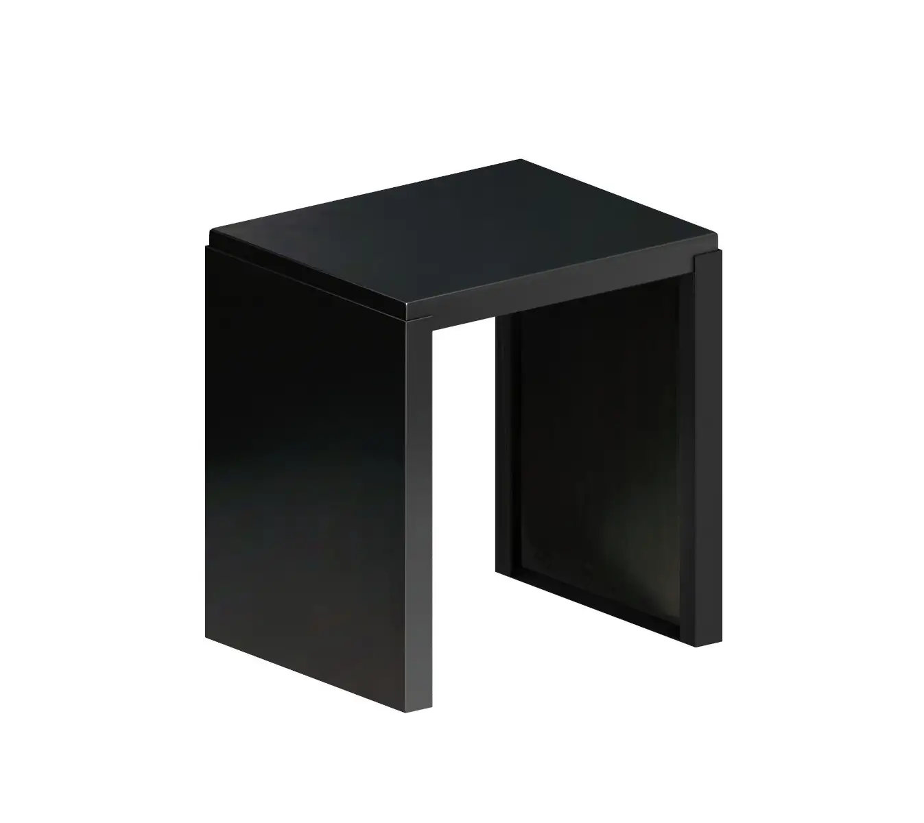 Minimalistischer Hocker aus der Kollektion Zeus Big Irony mit markanter geometrischer Form.