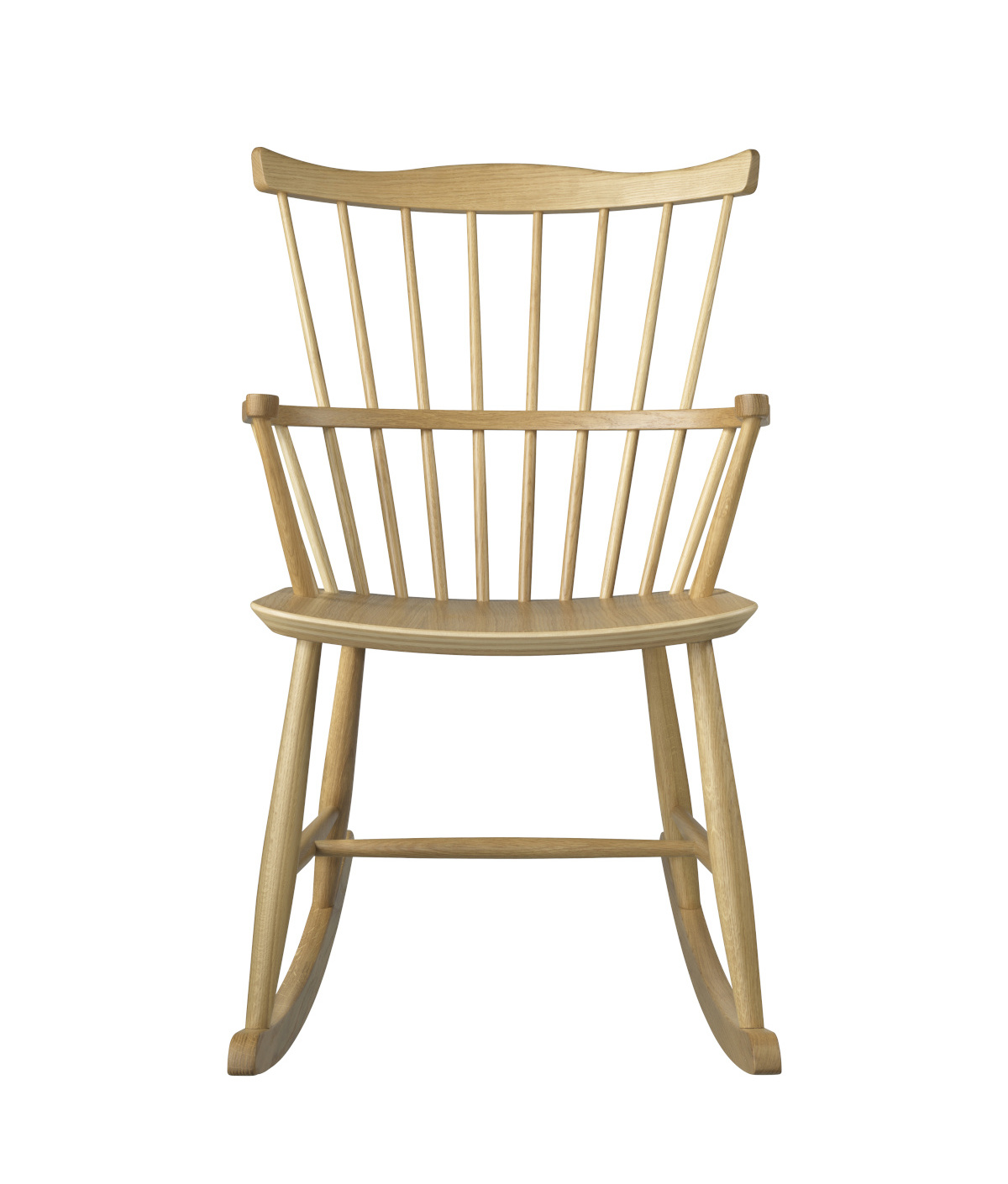 FDB Møbler J52G Schaukelstuhl, ergonomisch, Eiche geölt, nordisches Design, langlebig, funktional