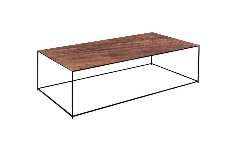 Slim Irony Couchtisch, 124 x 62 cm, kupferschwarz