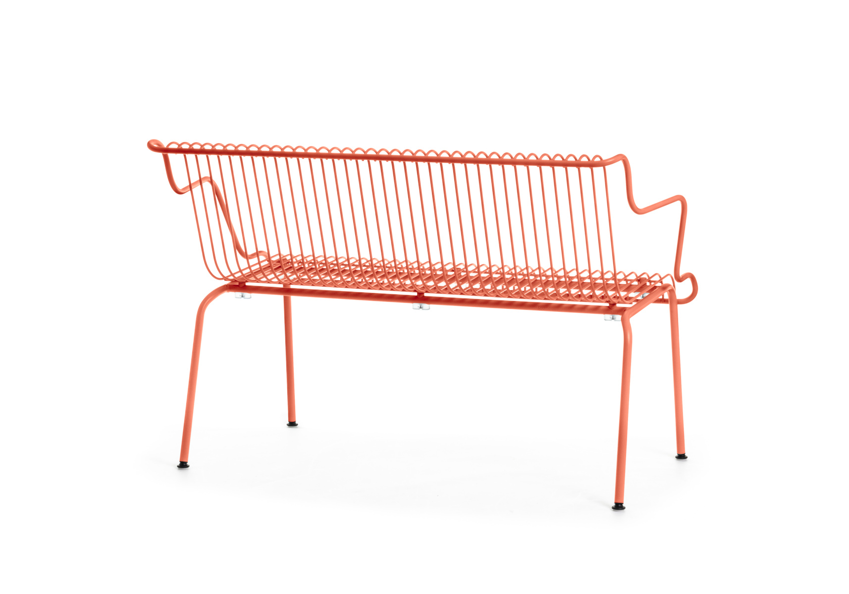 Magis South Bank, orange, 77 cm, wetterfeste Design-Bank, ergonomisch, modern, langlebiges Outdoor-Möbel