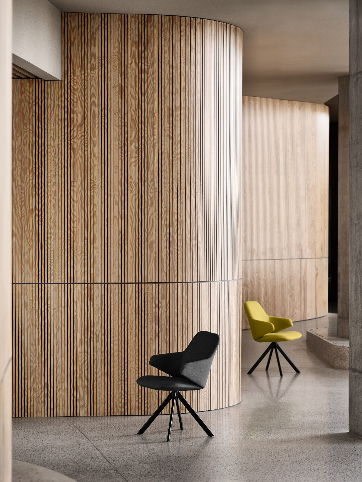 Softline Nuuk Lounge-Drehsessel, hochwertig gepolstert, komfortabler Design-Sessel für Wohnzimmer