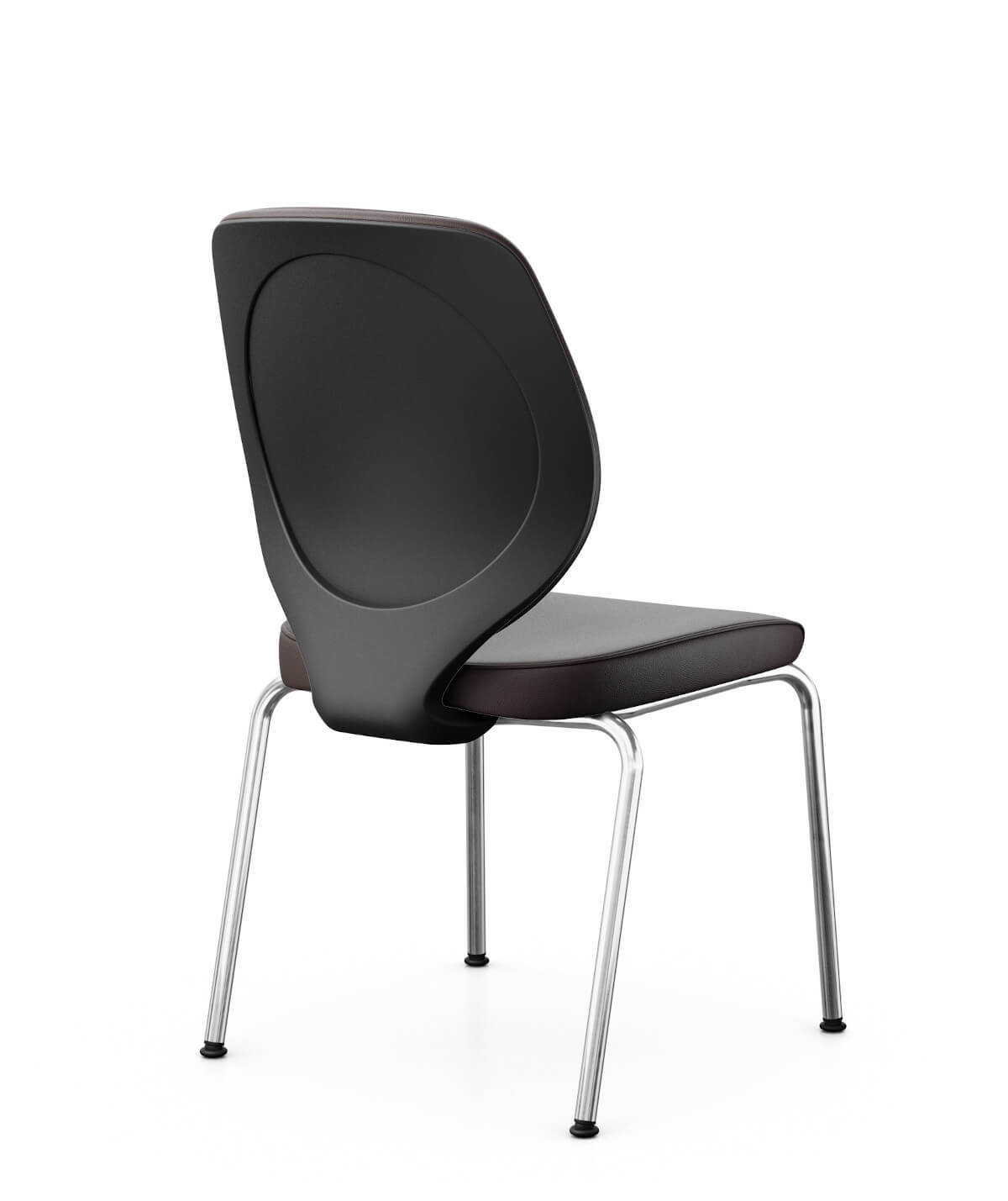 Giroflex 353-3504 Besucherstuhl mit Polsterrücken, hochwertiger Stuhl für Besprechung und Wartezimmer