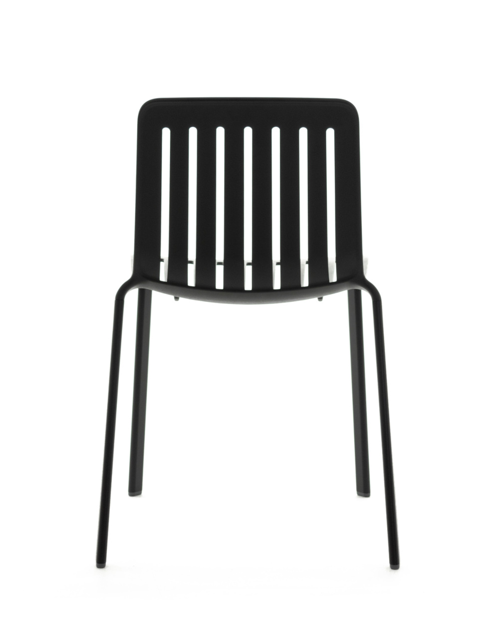 Magis Plato Stuhl schwarz – eleganter Aluminiumstuhl Magis Plato Stuhl schwarz, eleganter Aluminiumstuhl, stabil, ergonomisch, für innen und außen geeignet