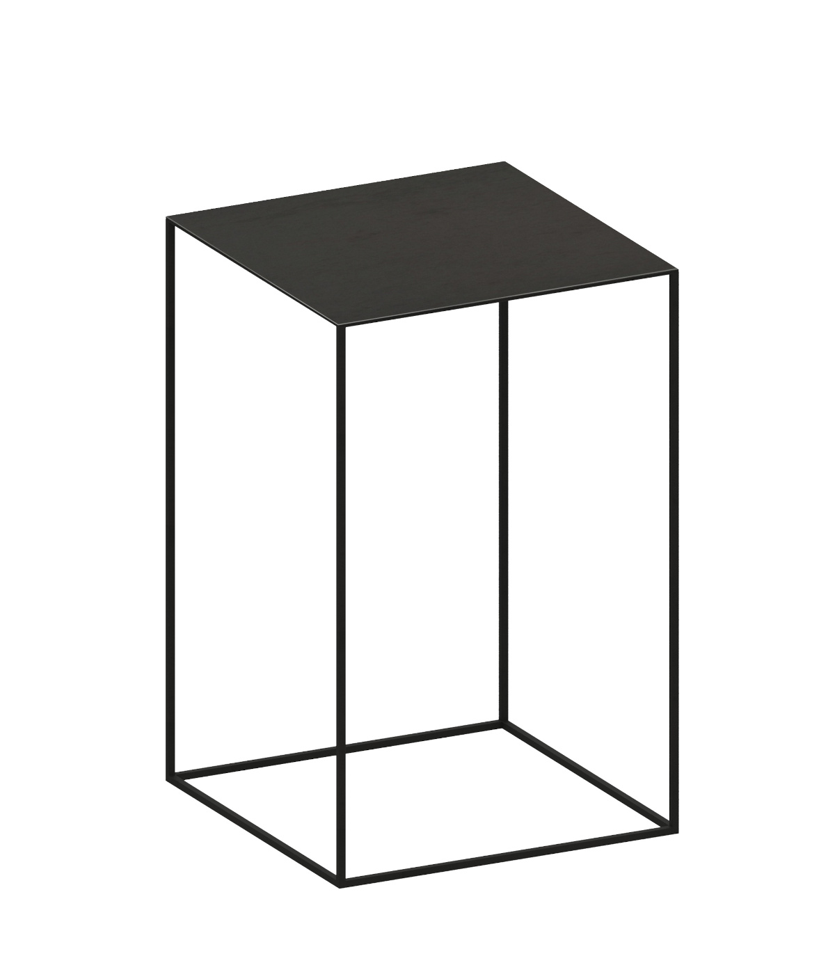 Slim Irony Beistelltisch, 41 x H 64 cm, kupferschwarz