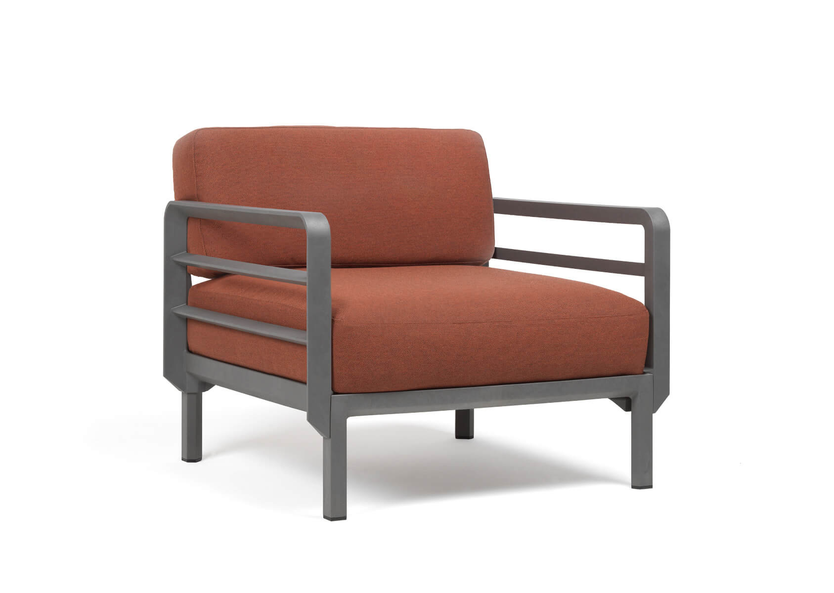 Nardi Maximo 5 Poltrona Sessel – italienischer Outdoor-Sessel Nardi Maximo 5 Poltrona Sessel, basalto/cannella Sunbrella, italienisches Outdoor-Design, wetterfest, komfortabel