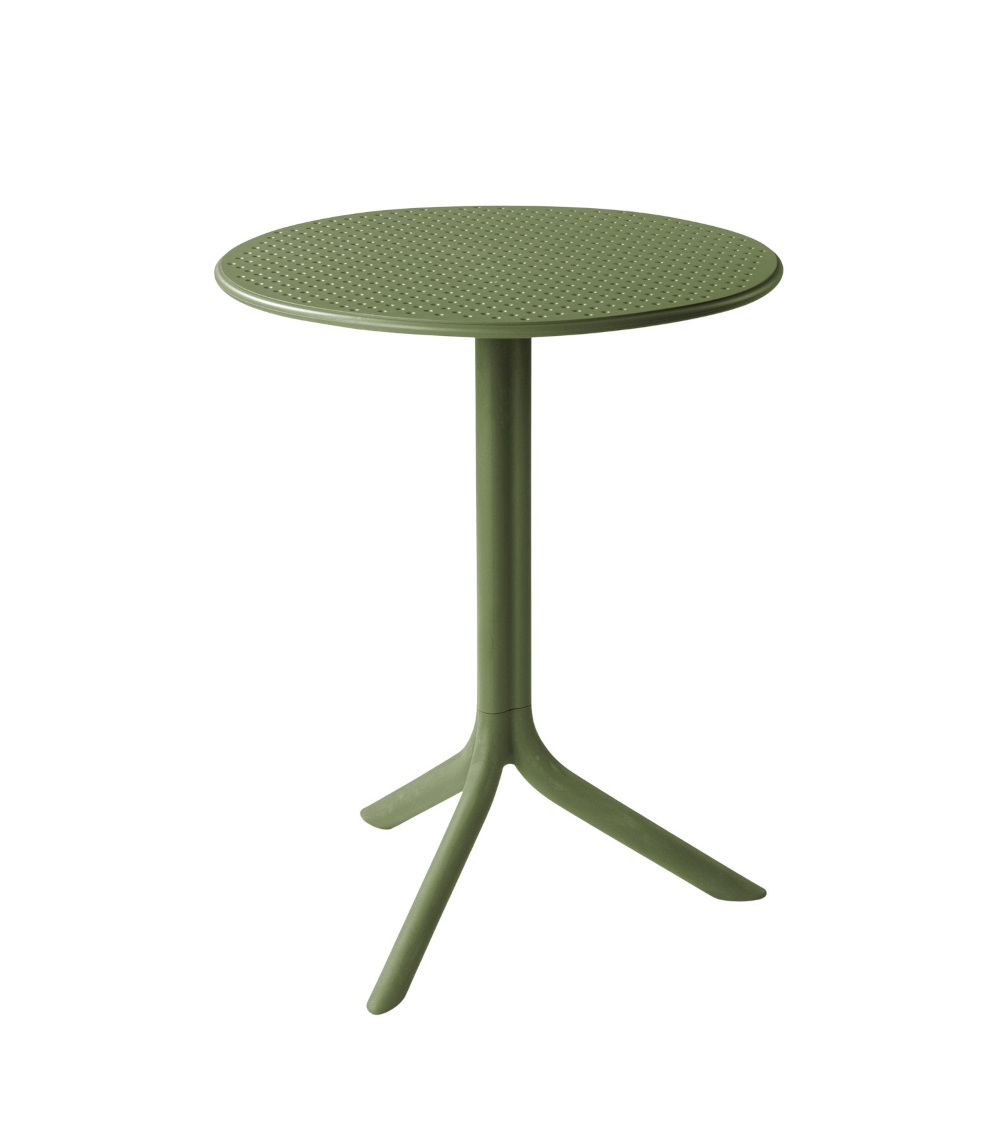 Nardi Step Gartentisch Ø 60 cm, agave, italienisches Outdoor-Design, wetterfest, leicht, langlebig