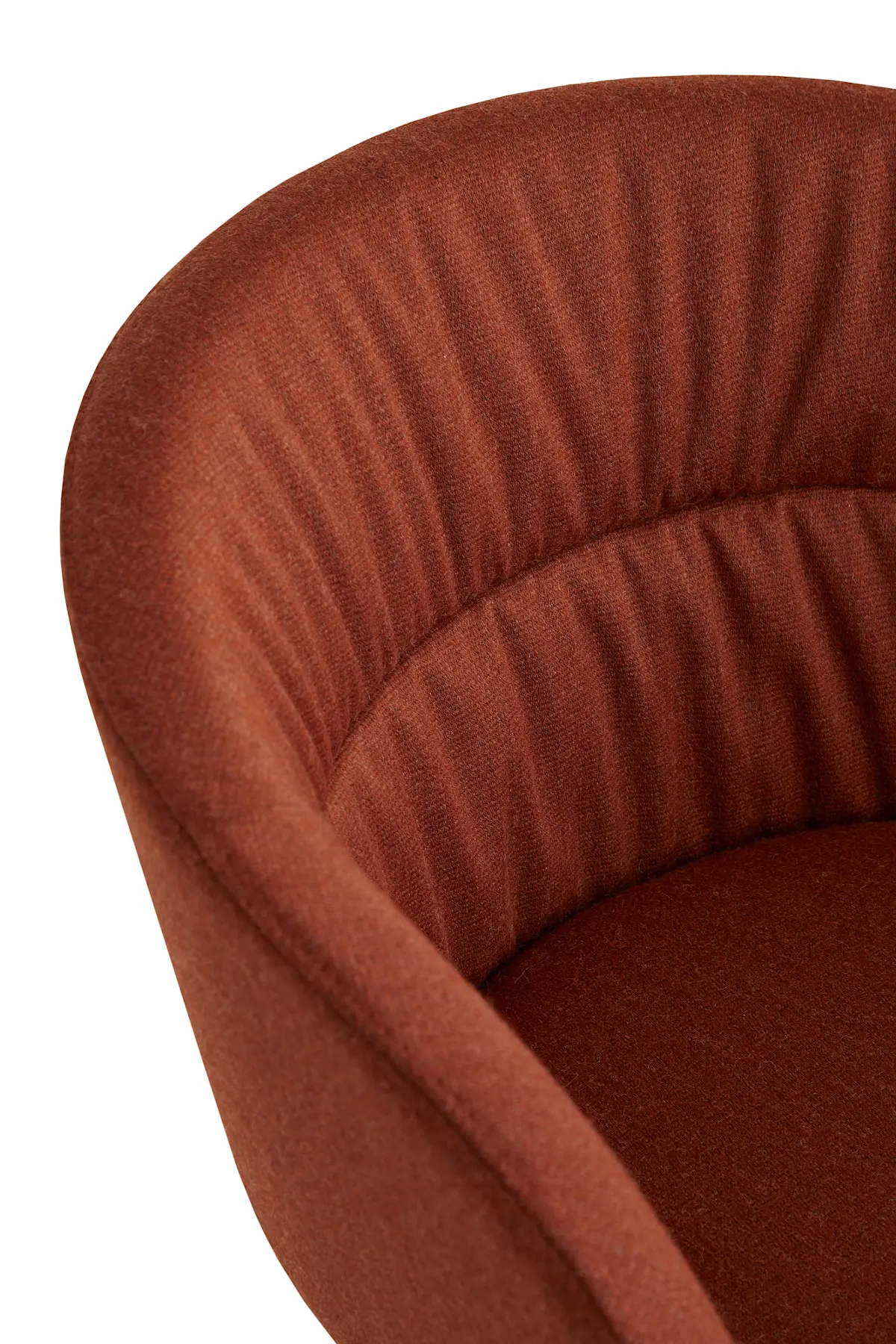Noti Paxt Soft Stuhl – Detail der Polsterung in Terracotta