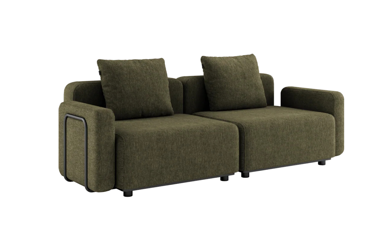 Cobana Loungesofa 2-Sitzer mit Armlehnen, kirra olive