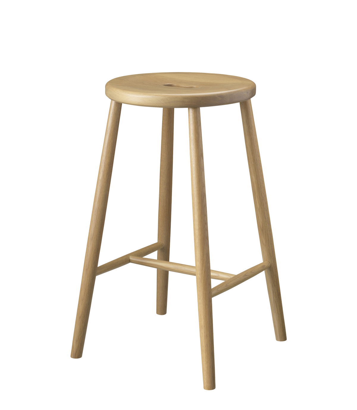 FDB Møbler J27C Barhocker, nordisches Design, ergonomisch, Eiche natur, langlebig, funktional