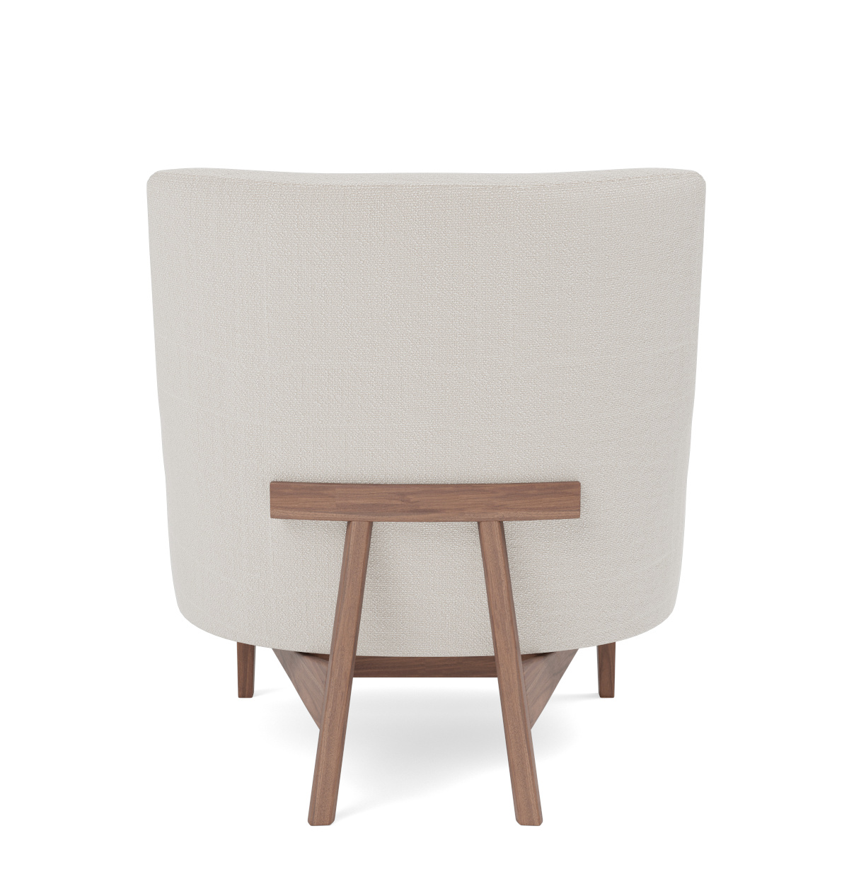 A-Chair Wood Base, walnuss lackiert / re-wool 198