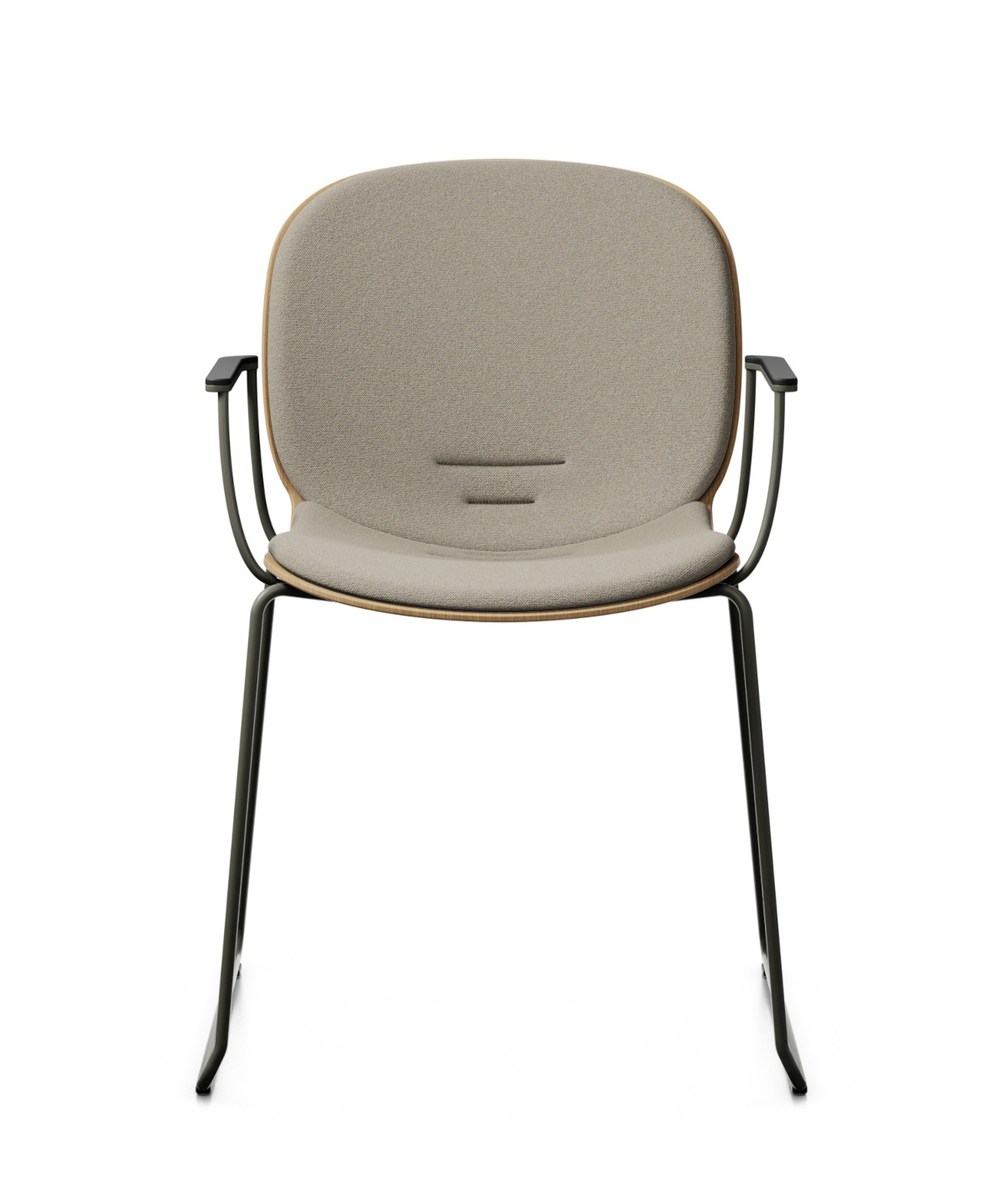 Noor 6065SB Stuhl, Kufengestell, 3D-Furnierschale, Sitz und Rücken gepolstert