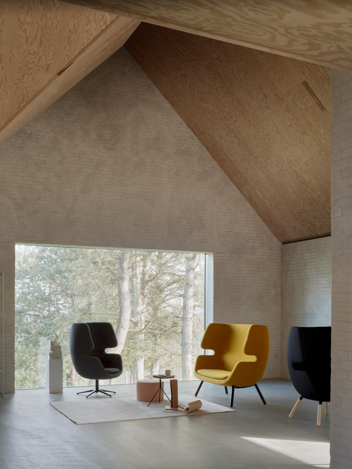 Designsofa Softline Moai 2-Sitzer, hochwertiges Stoffsofa für modernes Wohnzimmer oder Lounge