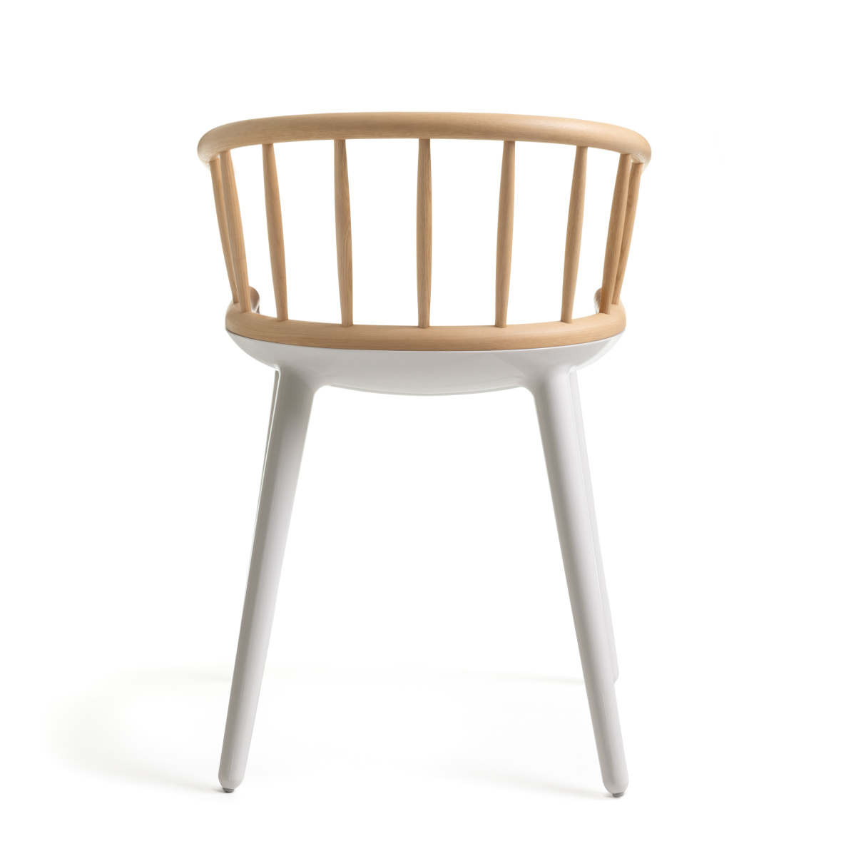 Magis Cyborg Stick Stuhl weiß, leichter moderner Armlehnstuhl, ergonomisch, langlebig, Made in Italy