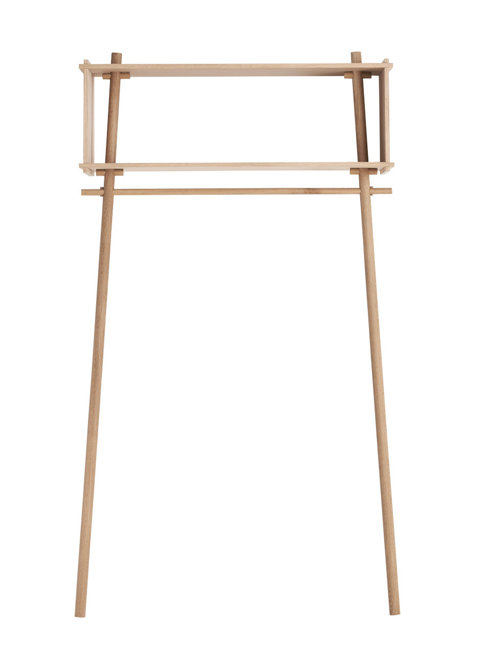 Töjbox Garderobenständer, large, eiche weiß pigmentiert Töjbox Garderobenständer, large, eiche weiß pigmentiert