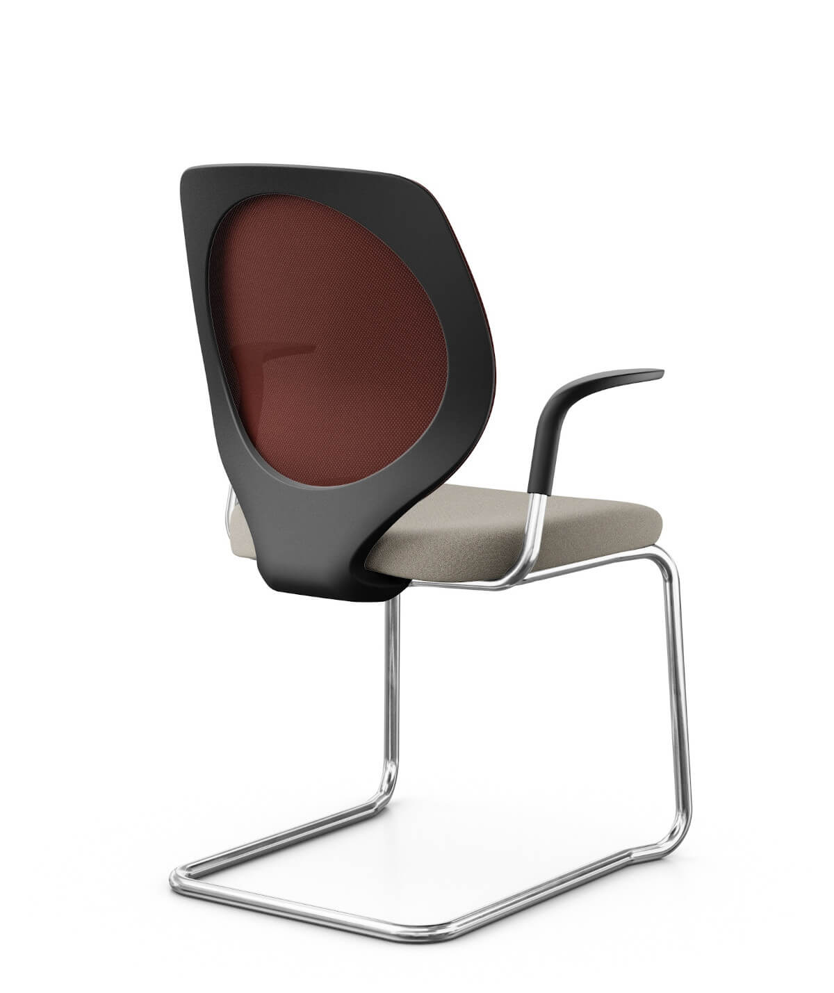 Giroflex 353-7003 Freischwinger Besucherstuhl mit Netzrücken und Armlehne