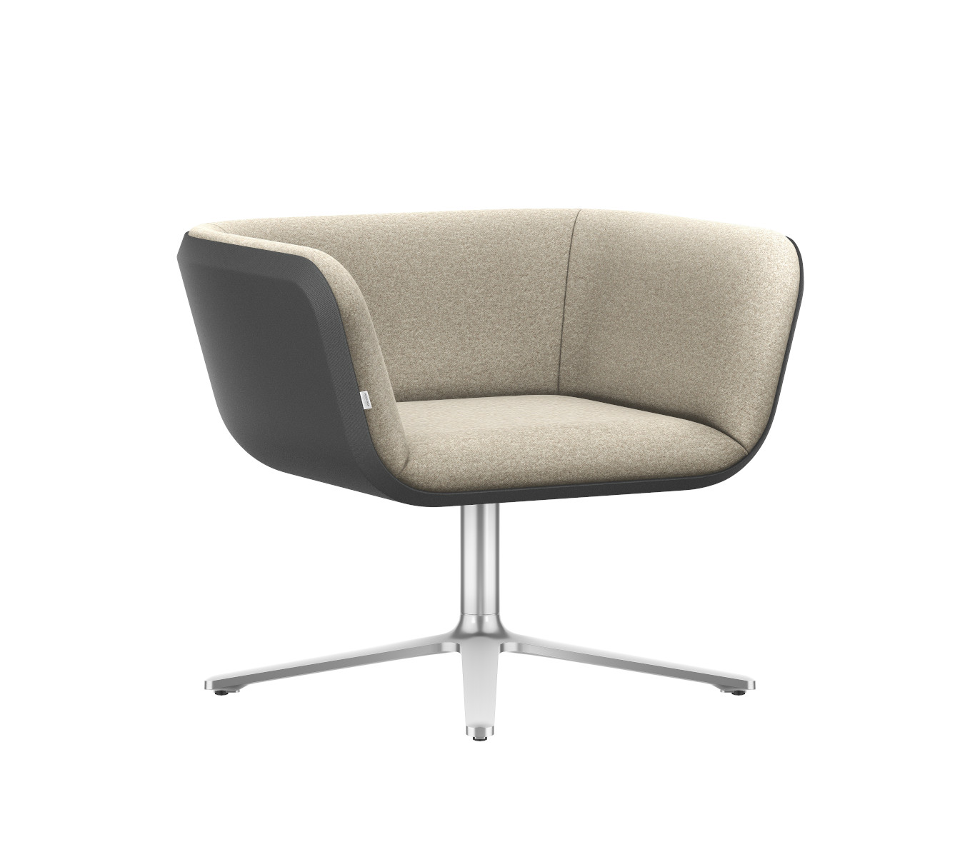 HUB HU100 Loungesessel von Interstuhl, ergonomischer Sitzkomfort, modernes Design, ideal für Büro und Empfangsbereich